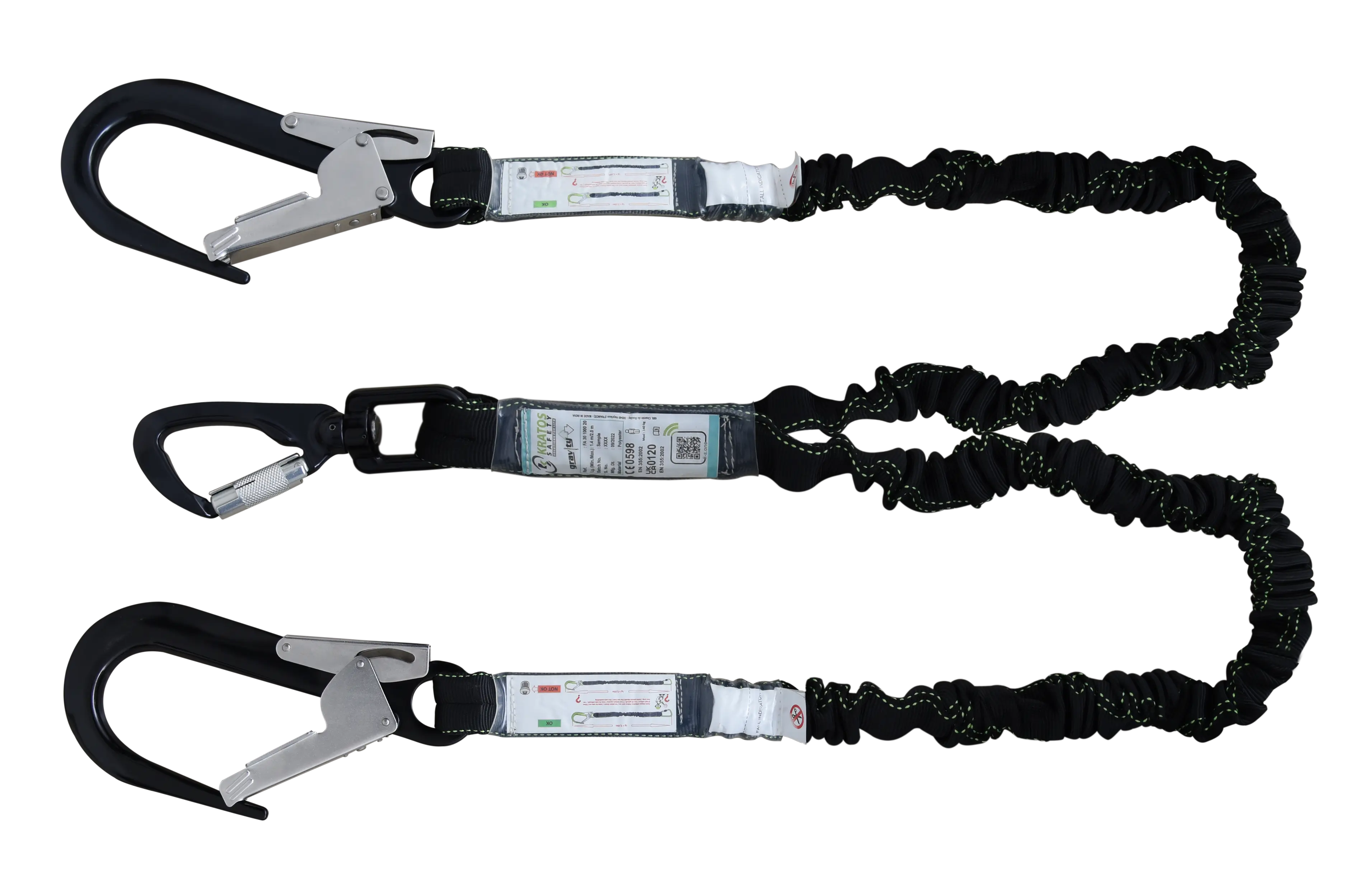 GRAVITY-S - Y-Verbindungsmittel aus elastischem Gurtband mit Falldämpfer 2 m