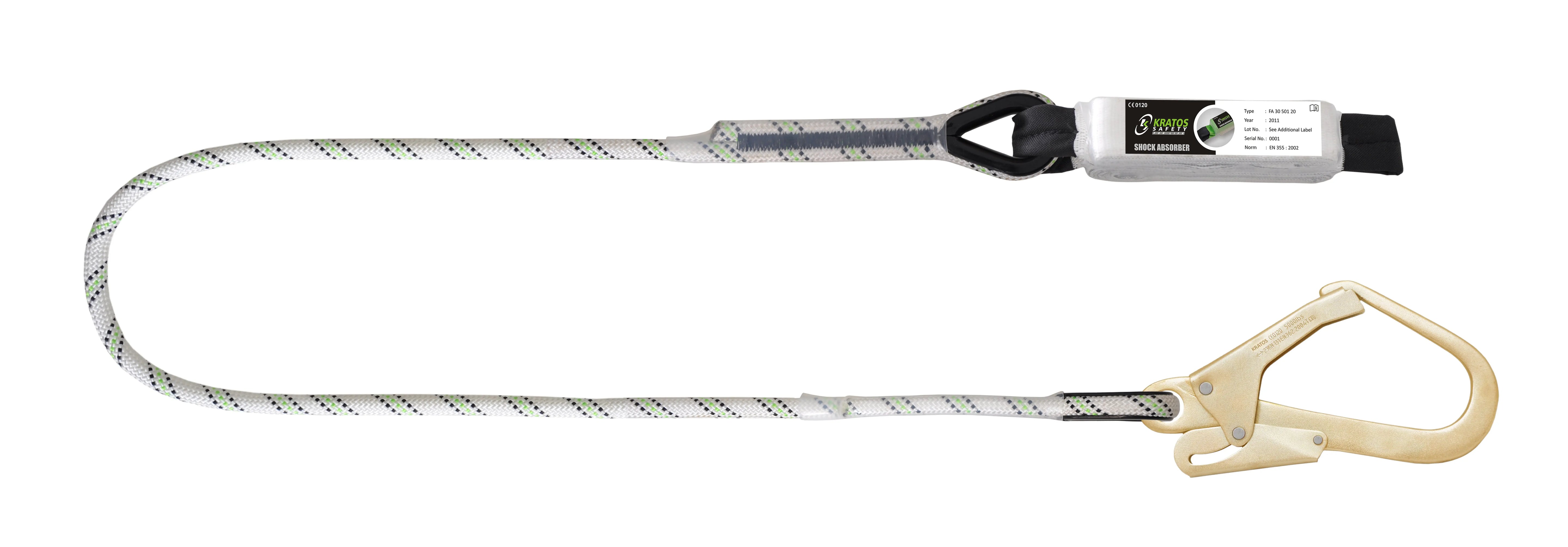 HOPE - Verbindungsmittel mit Falldämpfer aus Kernmantelseil 1,80 m mit Karabiner FA 50 20 755