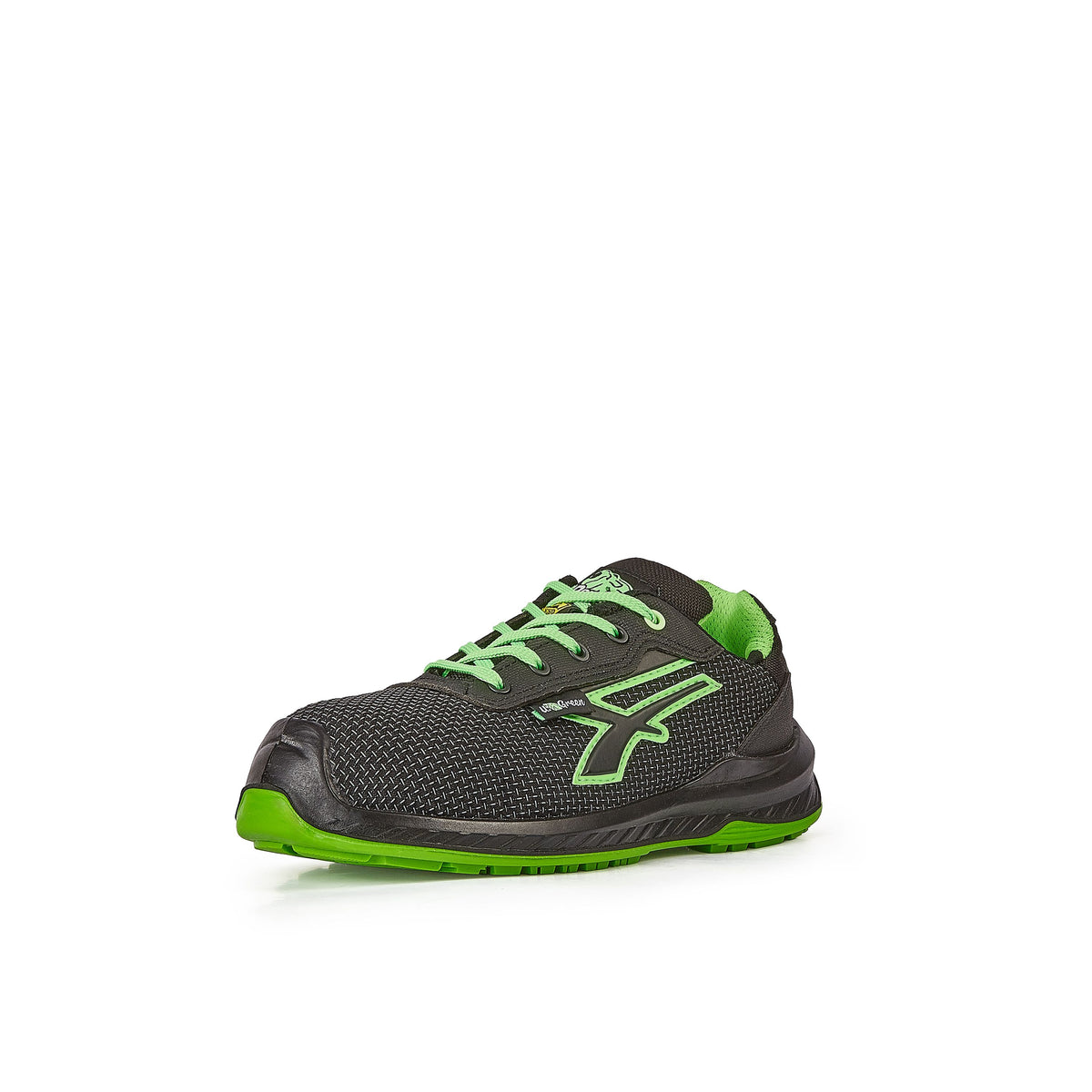 U-Power Sicherheitshalbschuhe S3S ISLAND UK s ESD BLACK / VERDE FLUO