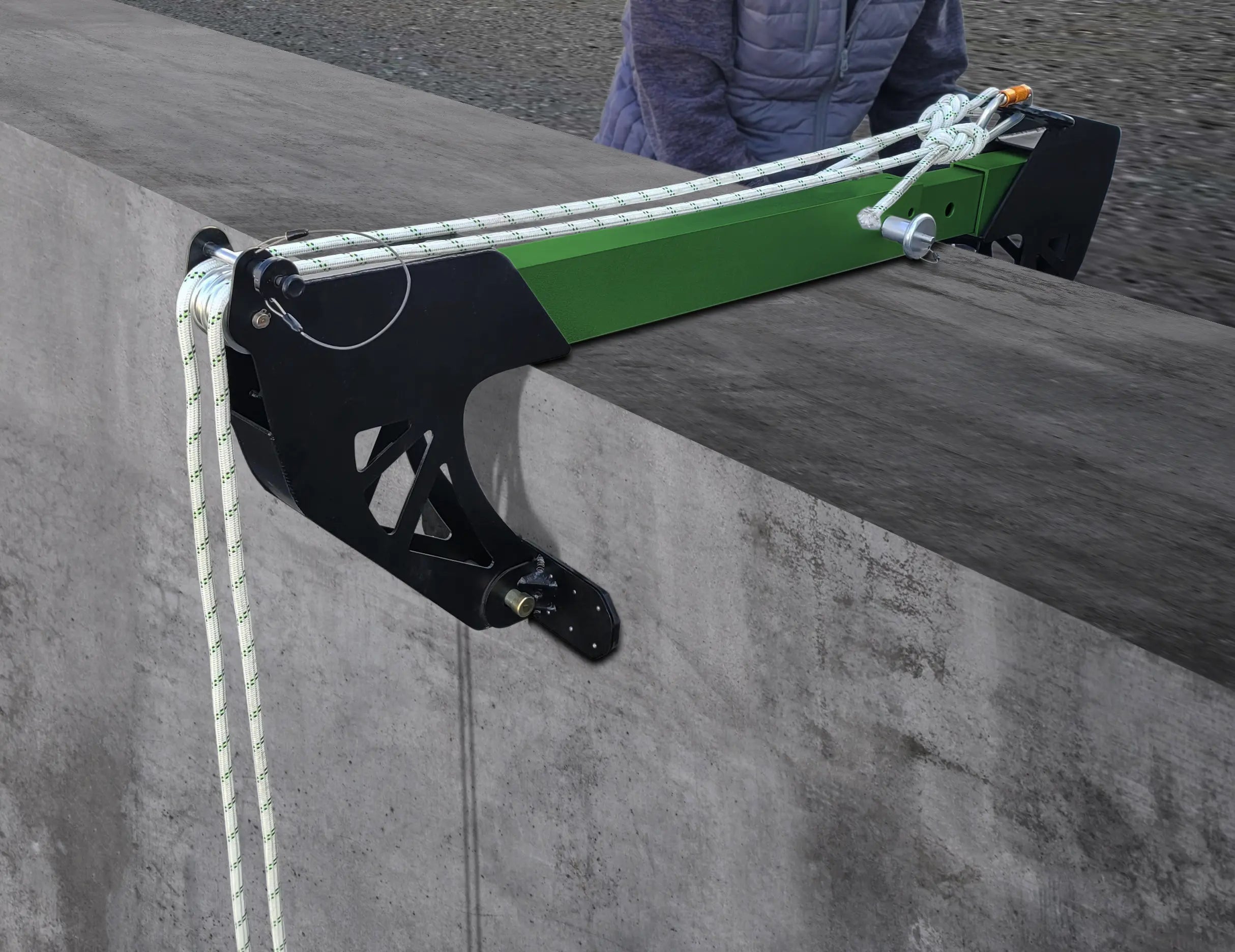 KARIBA Anschlagvorrichtung für breiten Damm oder Brüstung