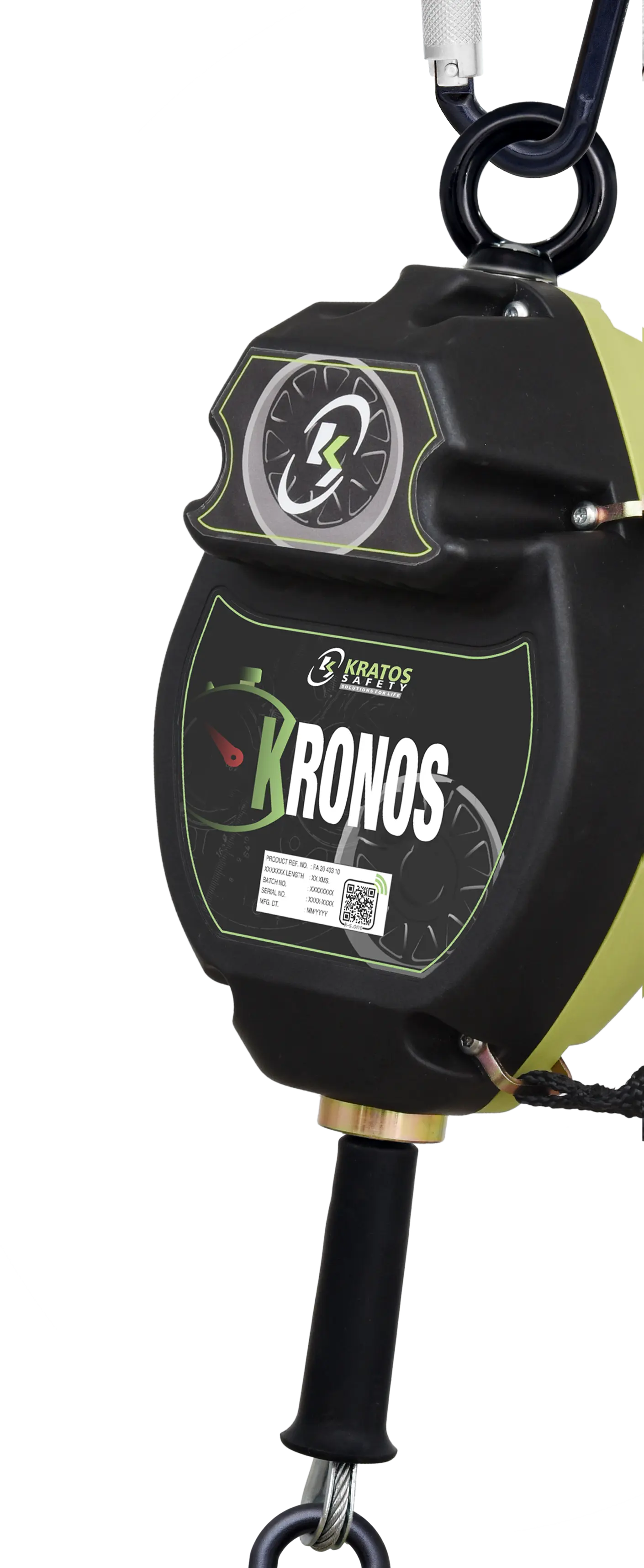 KRONOS Stahldrahtseil, Höhensicherungsgerät 10 m, das mit konstanter Geschwindigkeit aufrollt