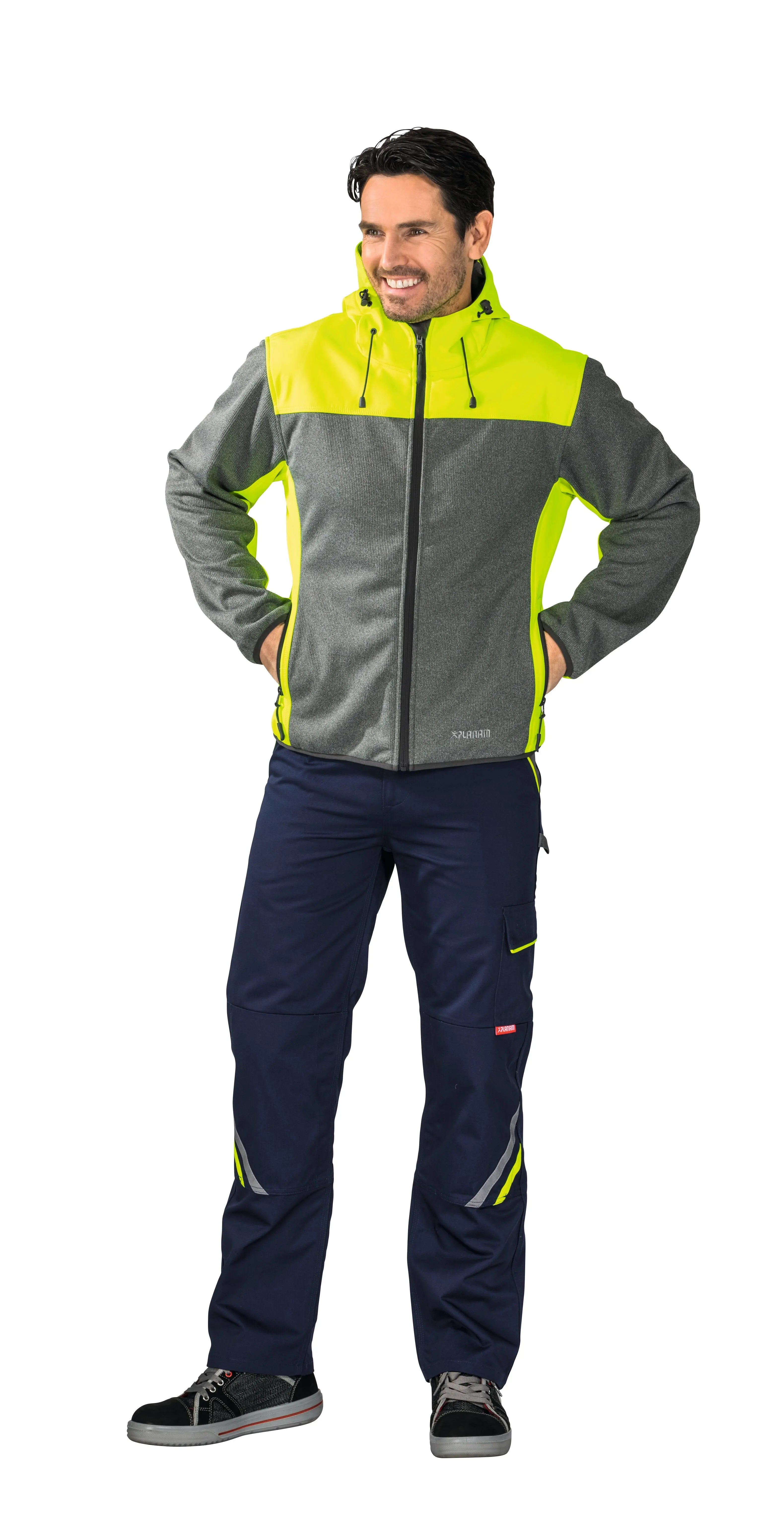 Kontrast Softshelljacke Herren Ganzjährig, Frühling, Herbst Planam grau - KERA Arbeitsschutz