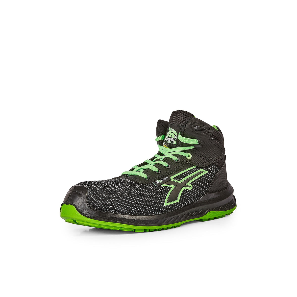 U-Power Sicherheitshochschuhe S3S LAKE UK s ESD BLACK / VERDE FLUO