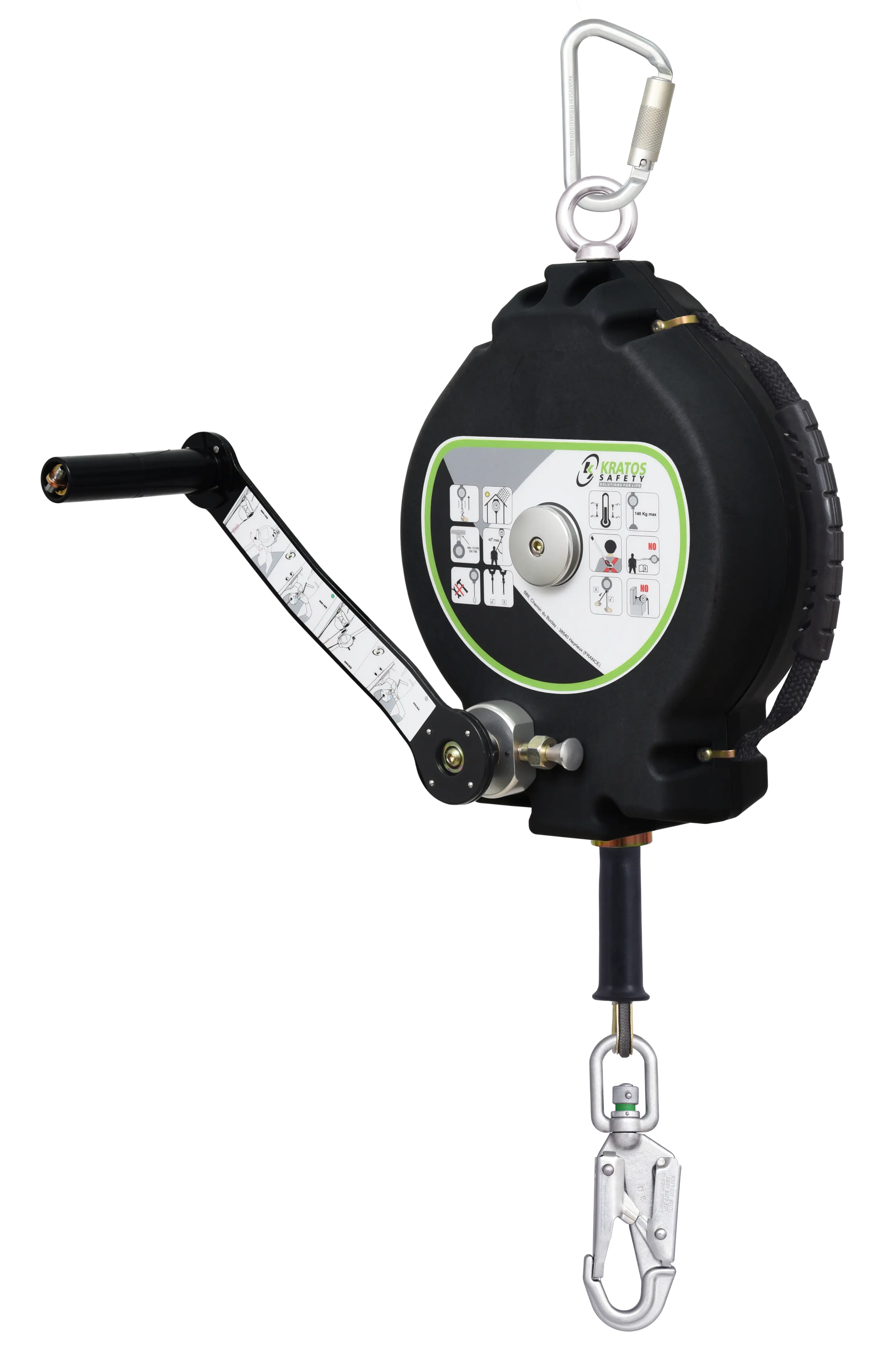 LONY - Synthetisches Seil, Absturzsicherung mit automatischem integriertem RÃ¼ckzug 18 m