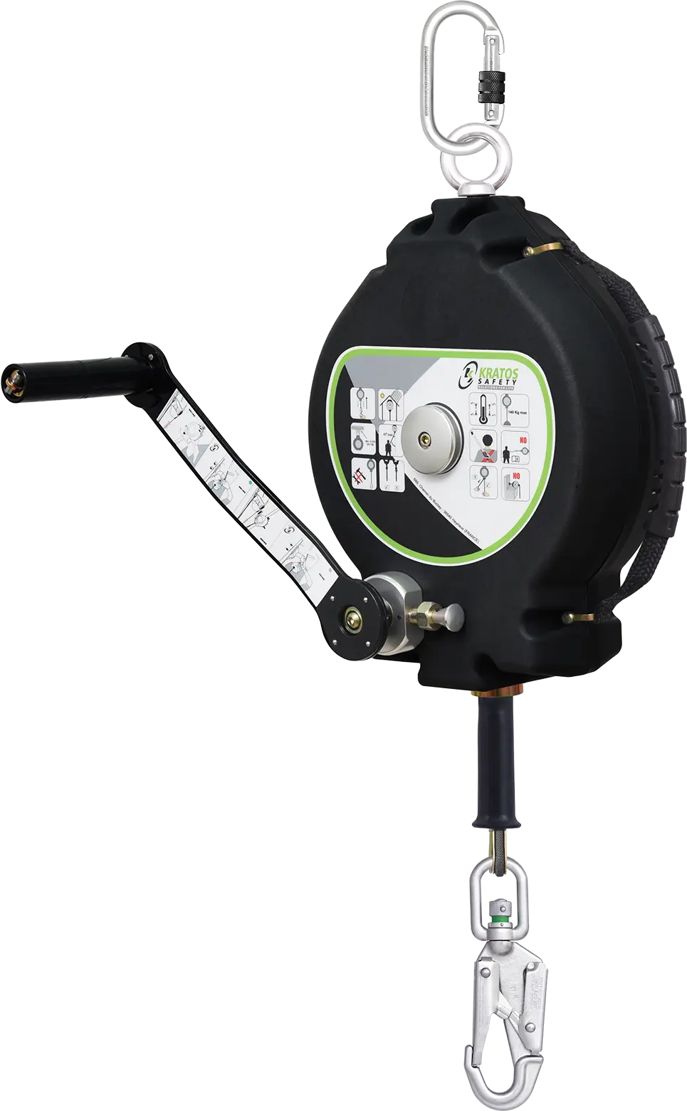 LONY - Synthetisches Seil, Absturzsicherung mit automatischem integriertem Rückzug 18 m