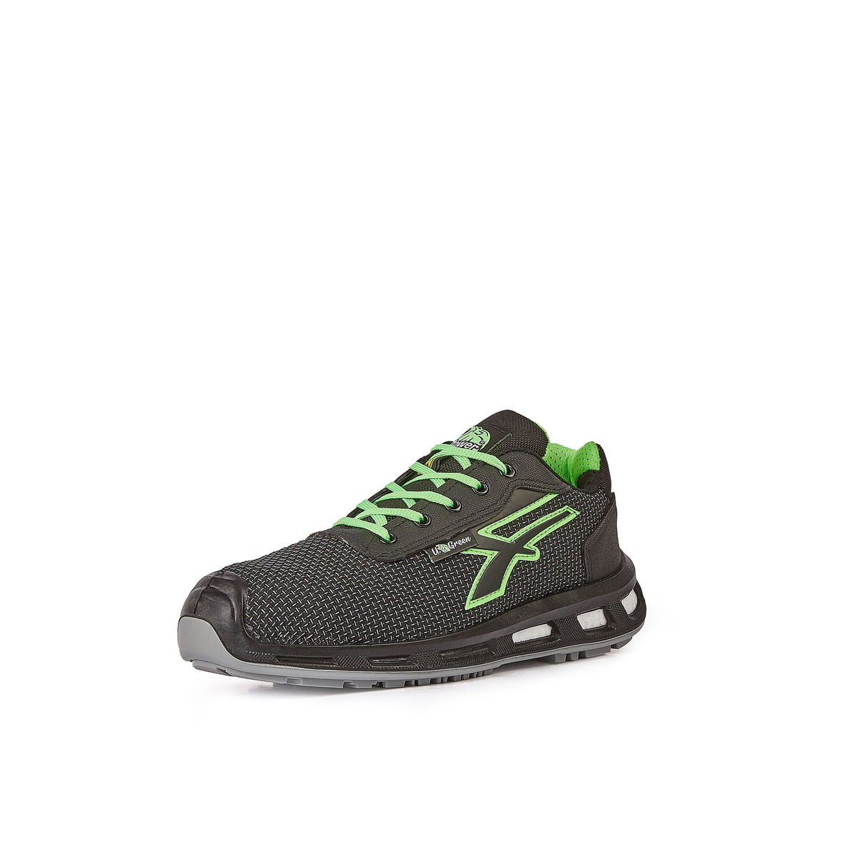 U-Power Sicherheitshalbschuhe S3S MALIBU s ESD BLACK / VERDE FLUO