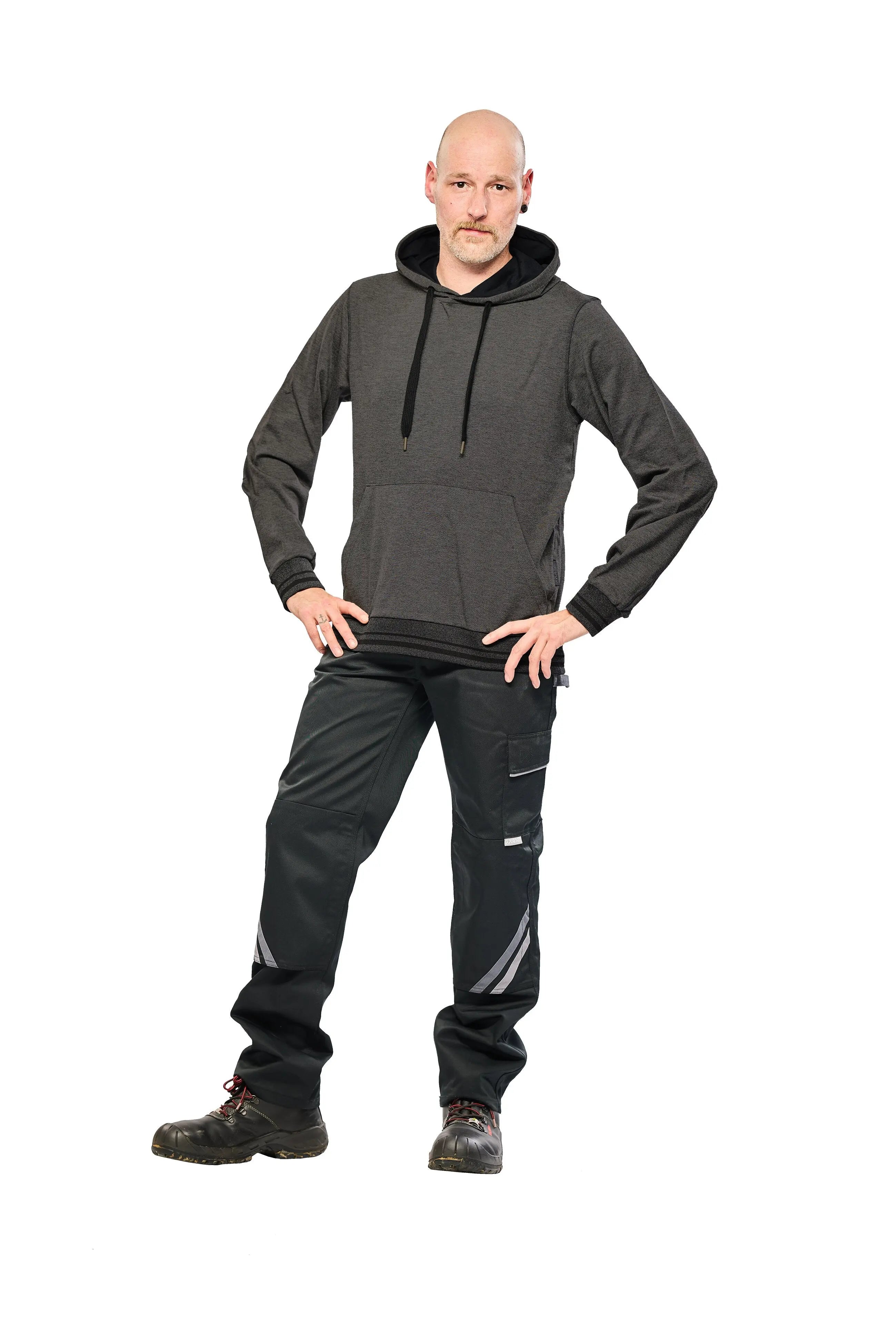 Match Hoodie Herren Ganzjährig, Frühling, Herbst Planam grau - KERA Arbeitsschutz