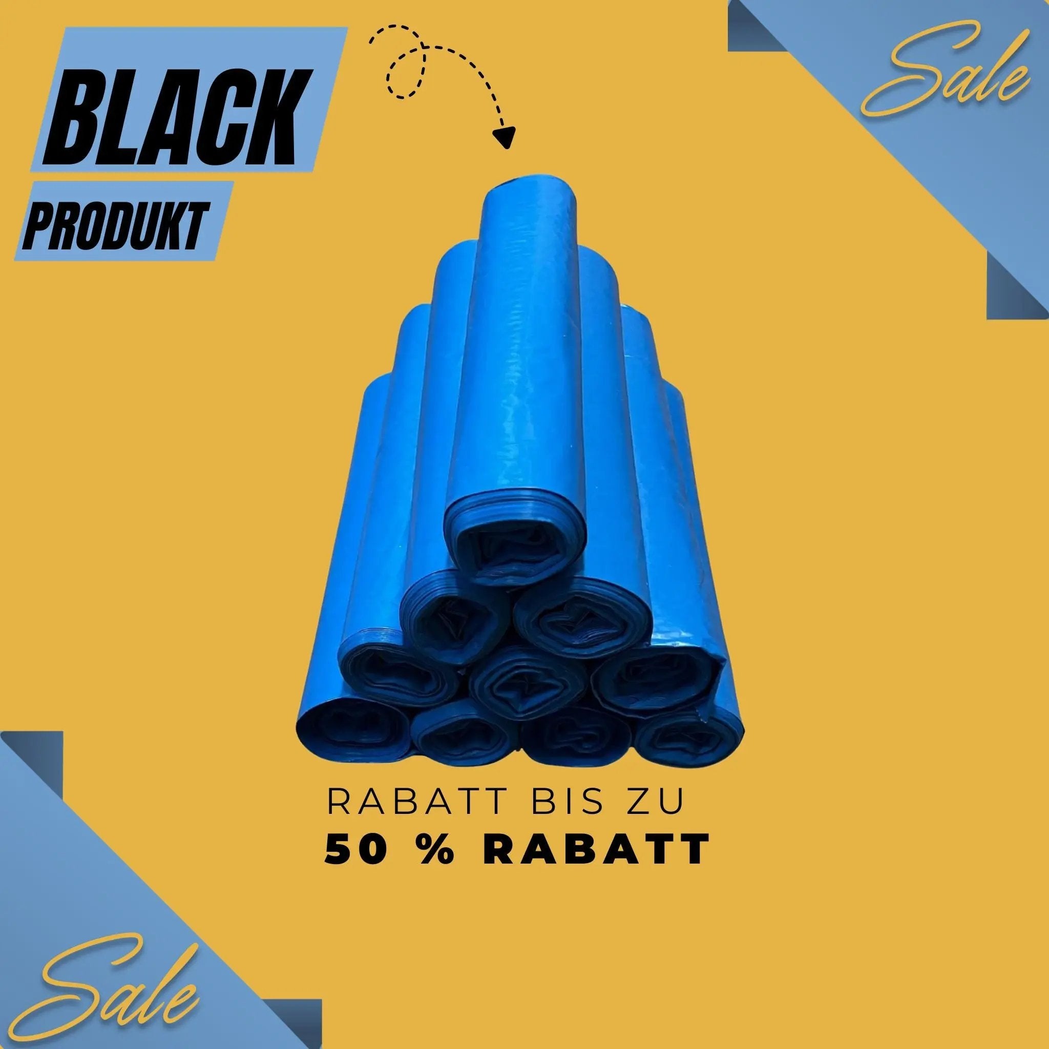 Müllsäcke 120 Liter Blau Stark Reißfest 43 my-150 Stk. KERA-Arbeitsschutz