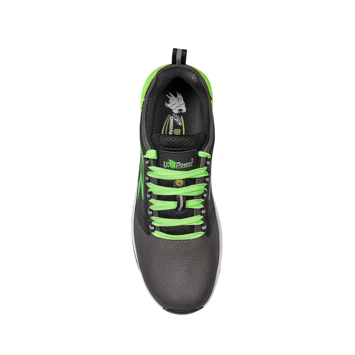 U-Power Sicherheitshalbschuhe S3S NED ESD GREY / VERDE FLUO