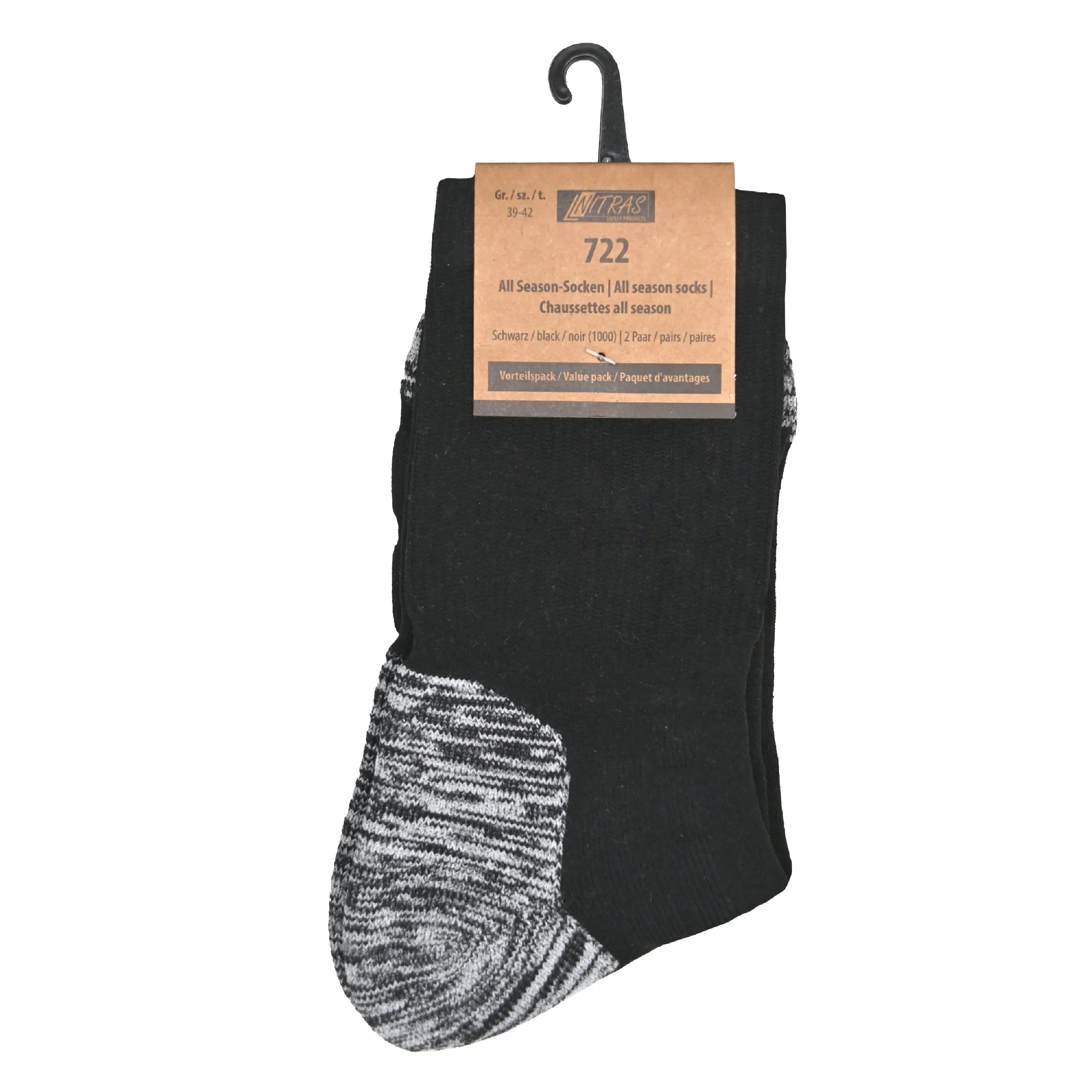NITRAS All Season-Socken, schwarz, OEKO-TEX - KERA Arbeitsschutz