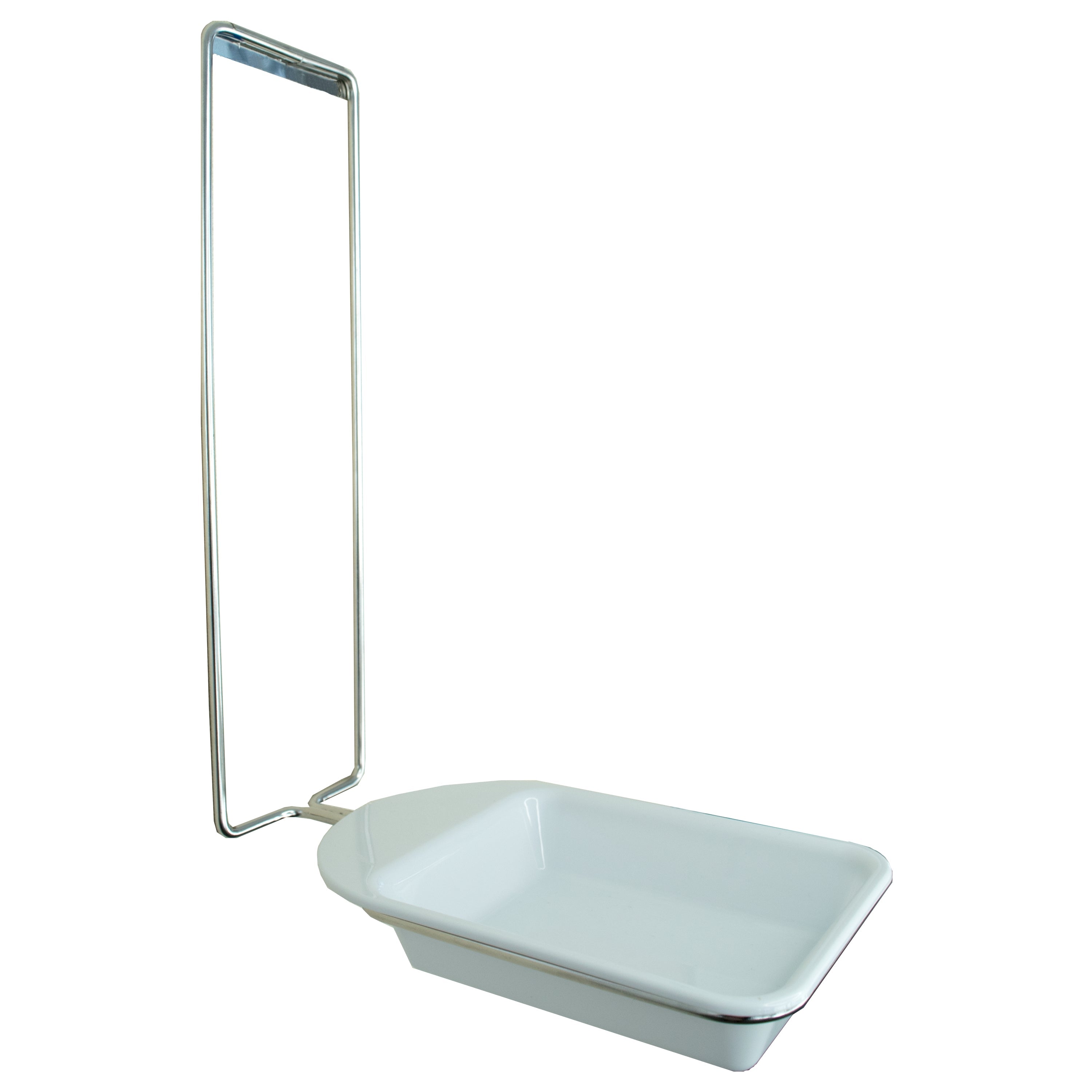 NITRAS Auffangschale inkl. Schalenhalter, silber / weiß 