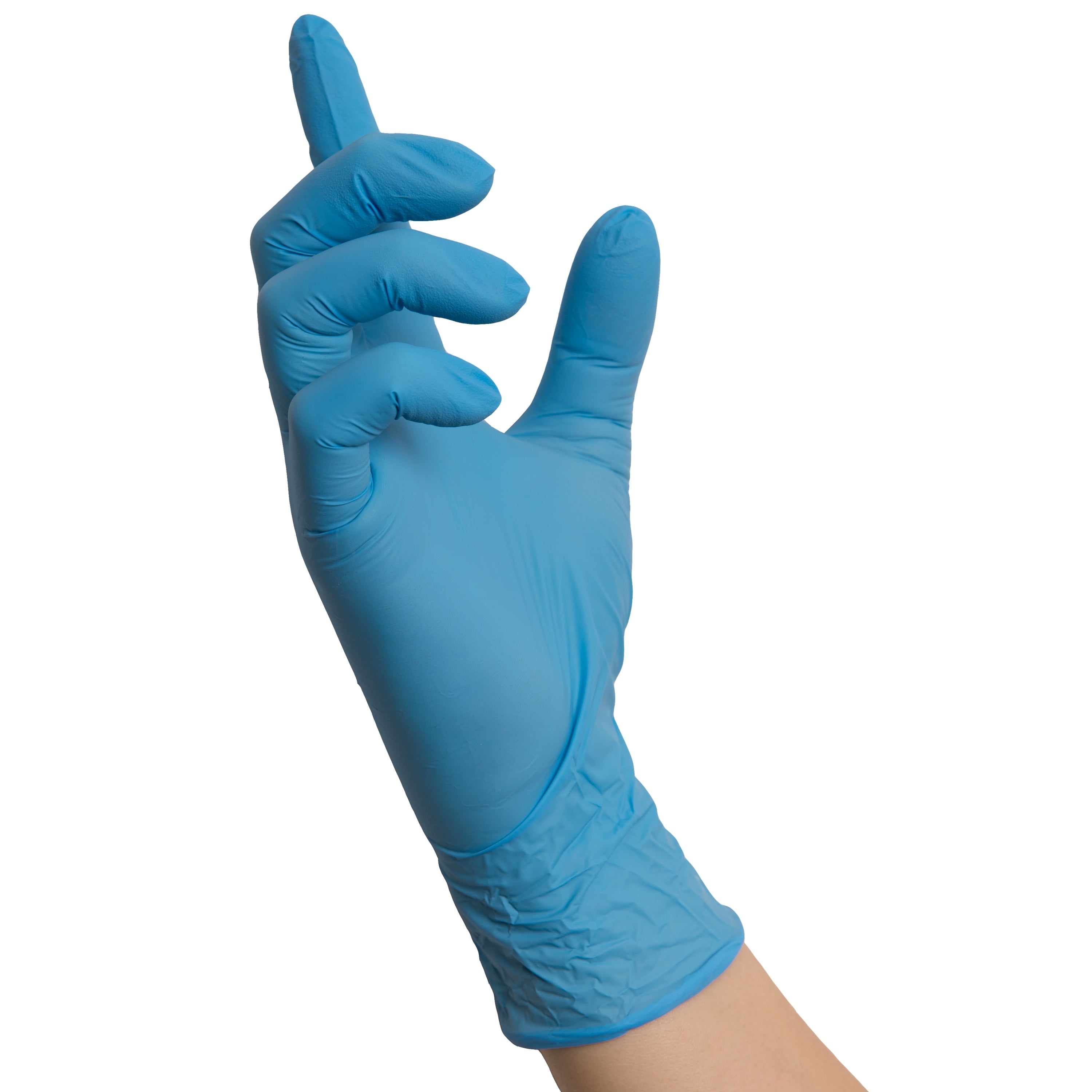 NITRAS BIG BLUE WAVE, Nitril-Einmalhandschuhe, blau, EN 455, EN ISO 21420, EN ISO 374, EN 421, Box à 200 Stück 