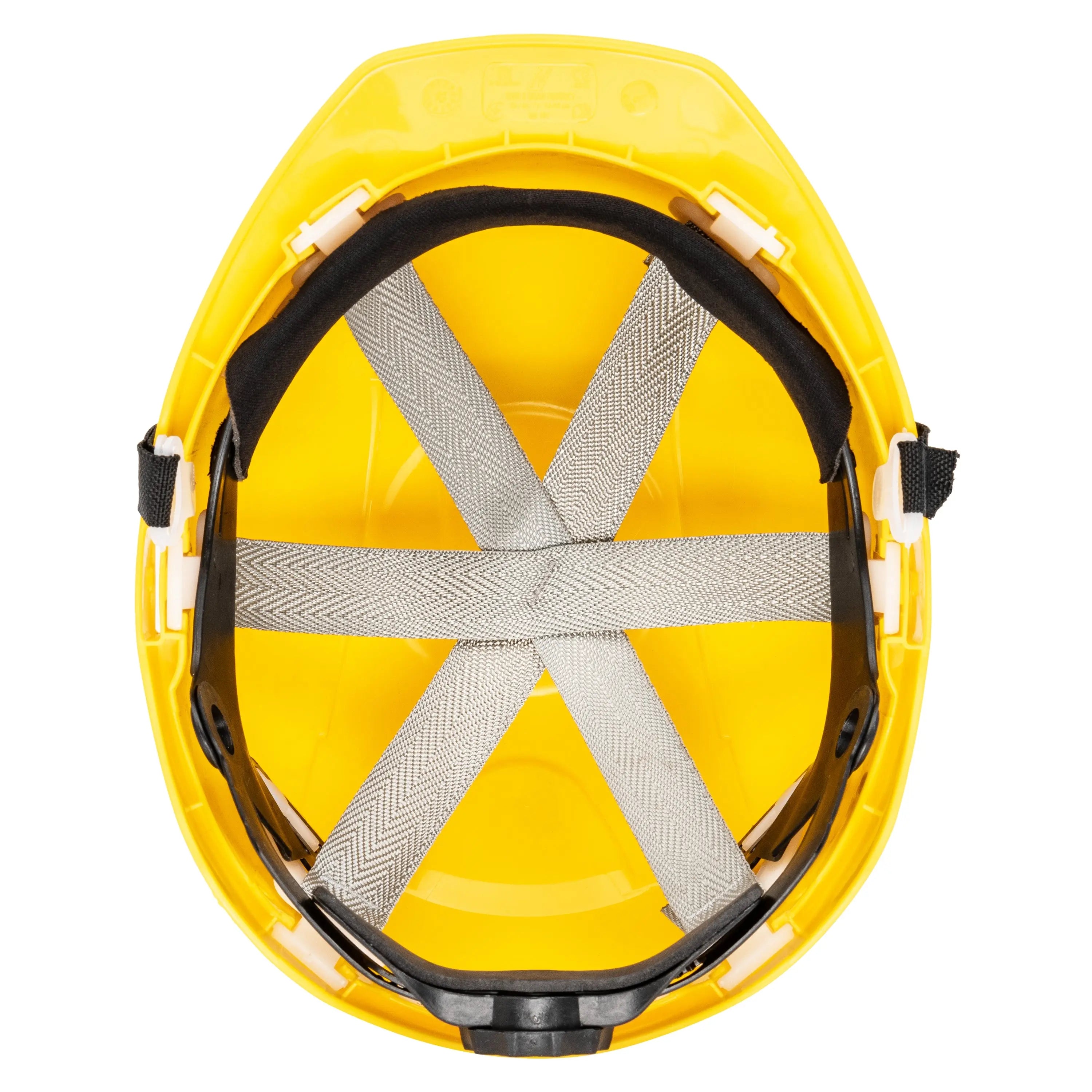 NITRAS HEAD PROTECT, Industrieschutzhelm, Schale aus HDPE, gelb, Innenausstattung aus LDPE / Textil, schwarz / grau, EN 397 - KERA Arbeitsschutz