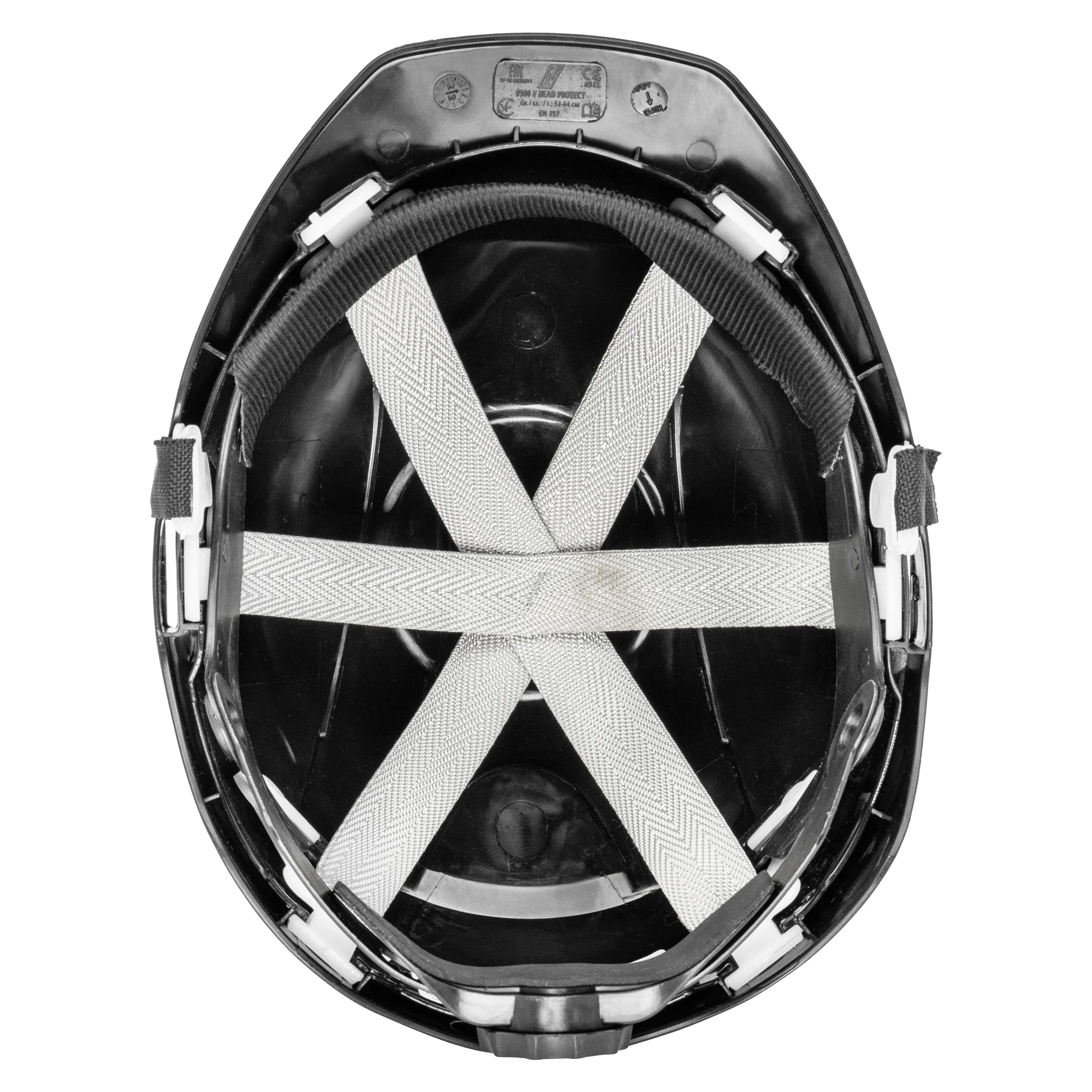 NITRAS HEAD PROTECT, Industrieschutzhelm, Schale aus HDPE, schwarz, Innenausstattung aus LDPE / Textil, schwarz / grau, EN 397 - KERA Arbeitsschutz