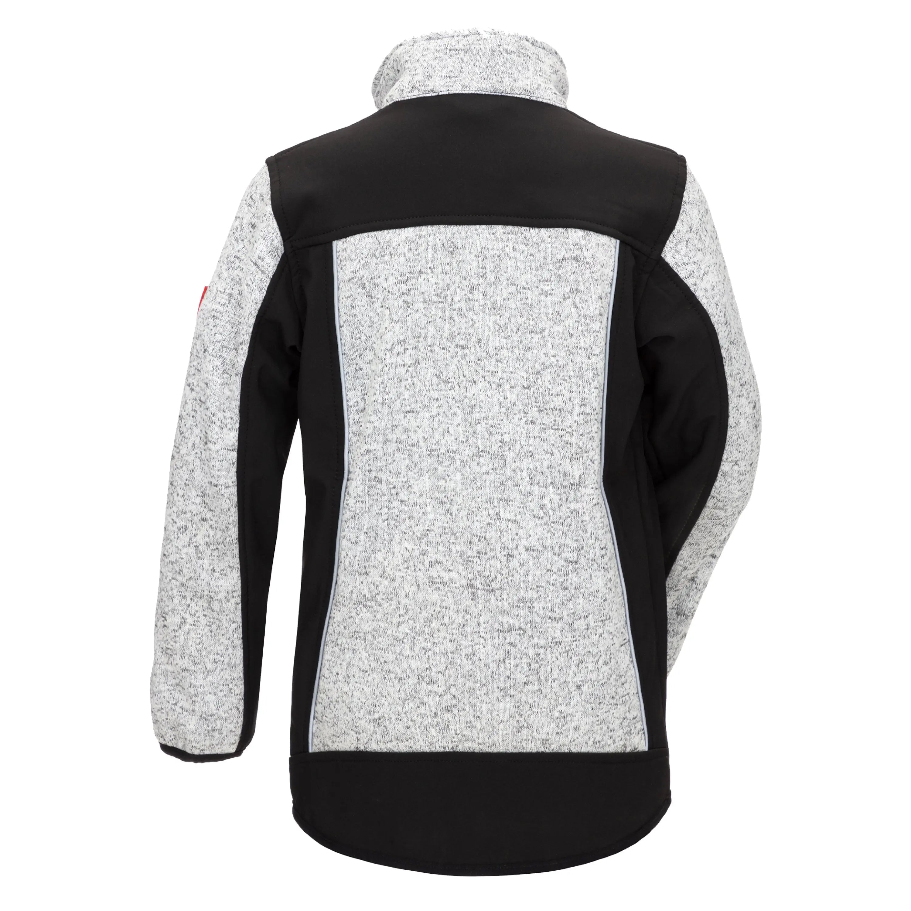 NITRAS MOTION TEX KIDS, Strick-Softshelljacke, hellgrau / schwarz - KERA Arbeitsschutz