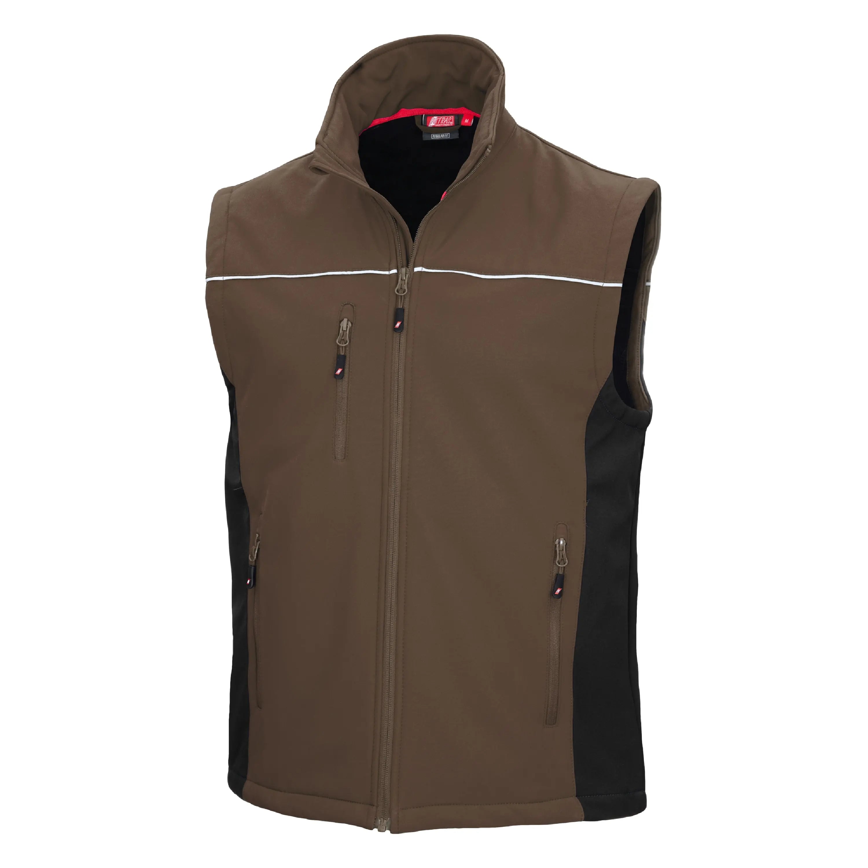 NITRAS MOTION TEX LIGHT, Softshellweste, braun / schwarz, OEKO-TEX - KERA Arbeitsschutz