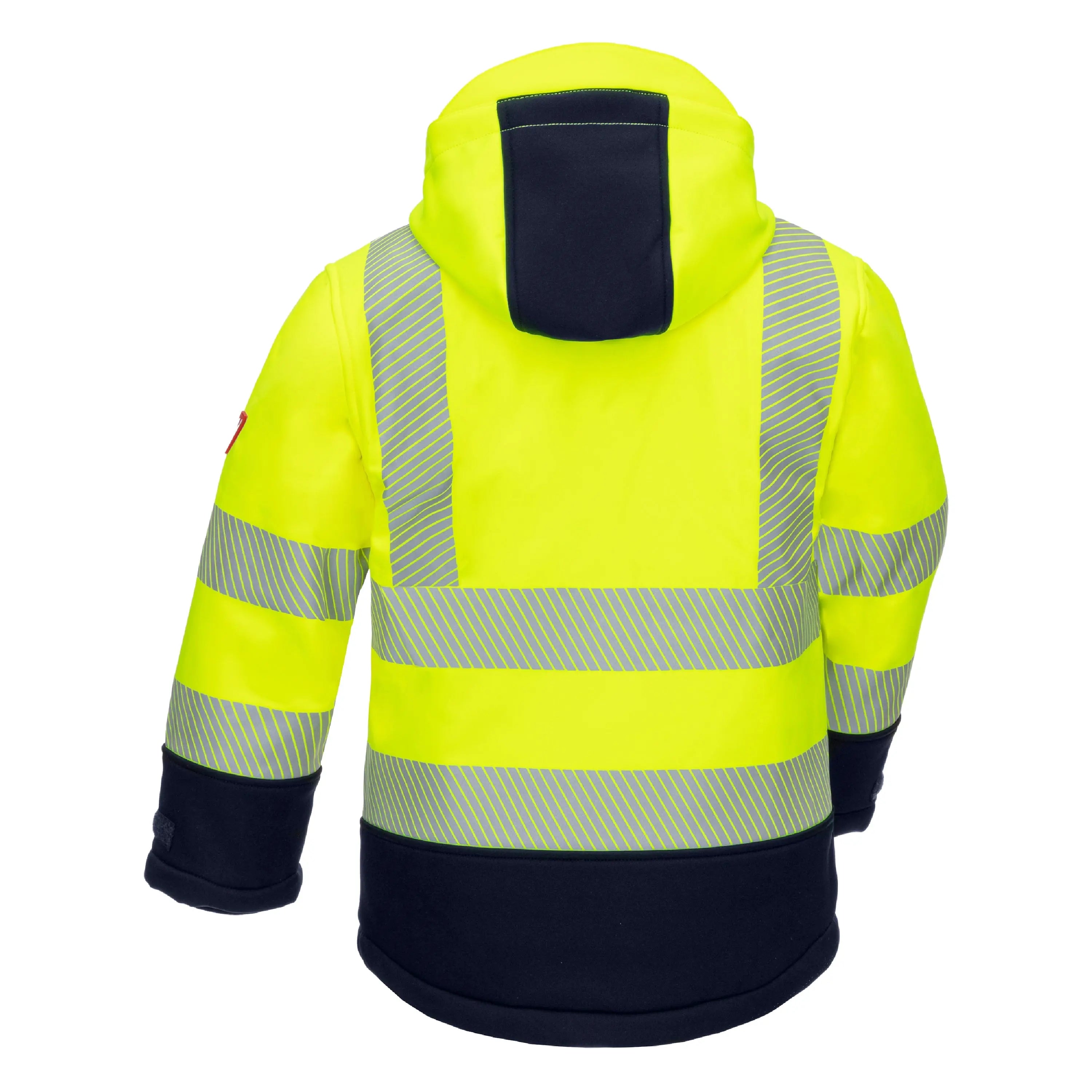 NITRAS MOTION TEX VIZ PLUS KIDS, Winter-Warnschutz-Softshelljacke, neongelb / marine, EN ISO 13688, EN 17353 - KERA Arbeitsschutz