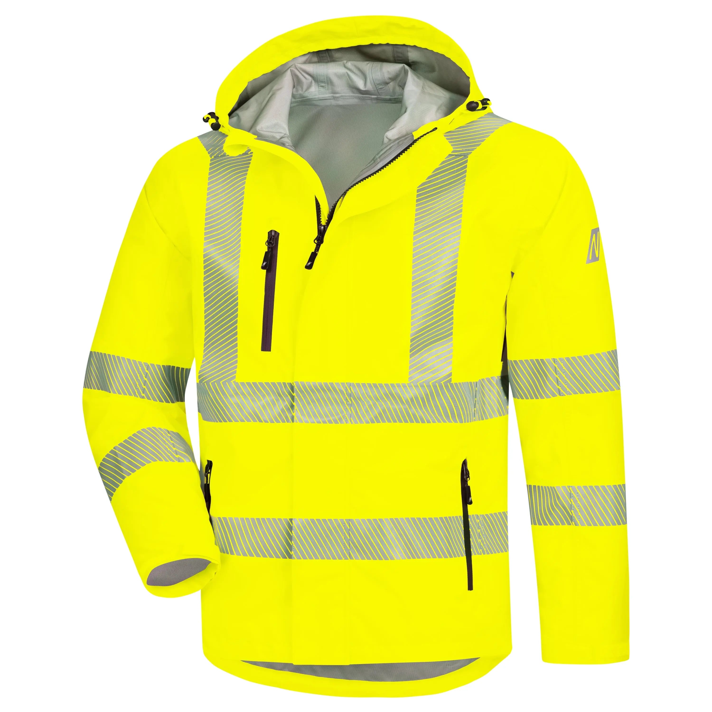 NITRAS MOTION TEX VIZ PLUS, Warnschutz-Regenjacke, neongelb (Farbcode: 4000), EN ISO 20471, EN 343 - KERA Arbeitsschutz
