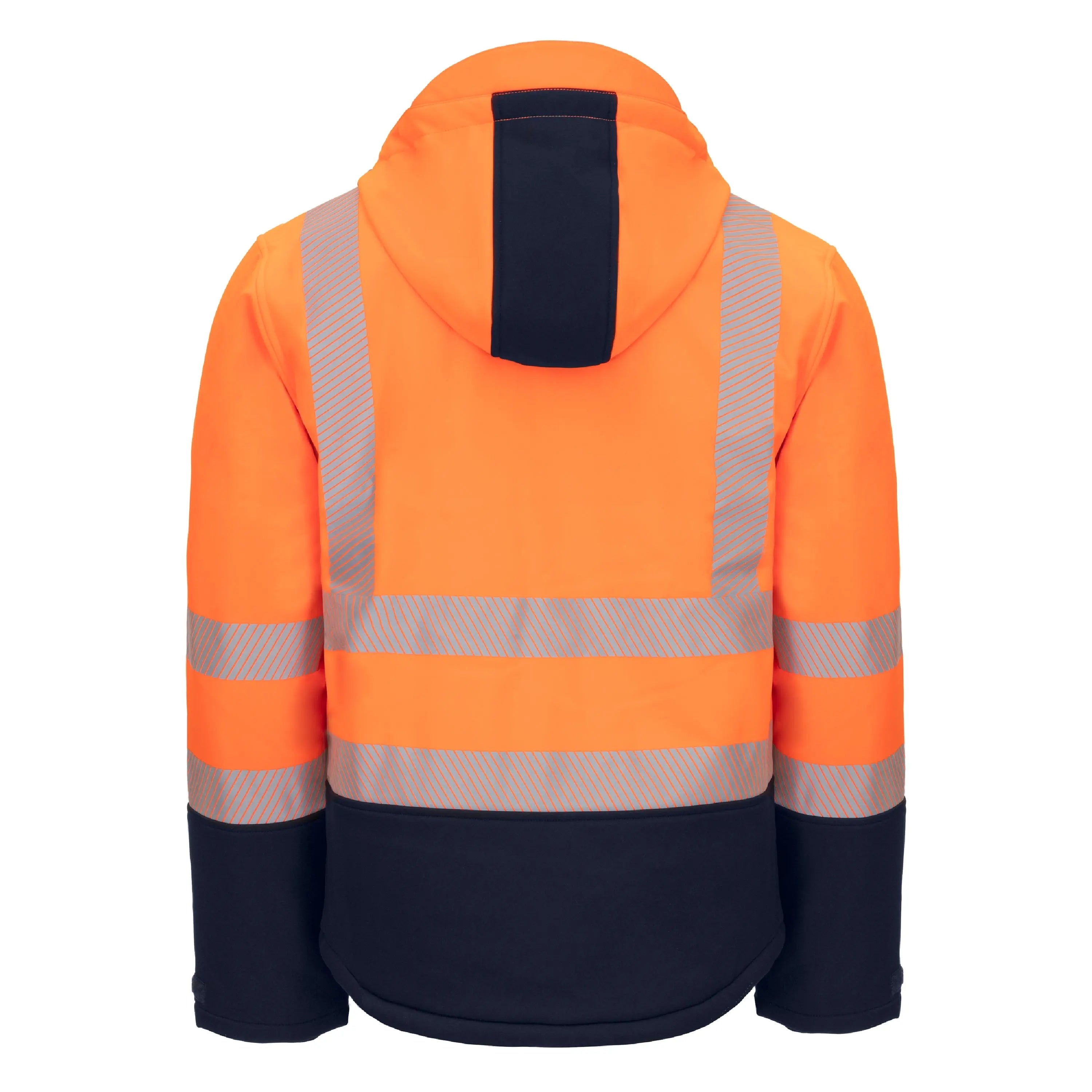 NITRAS MOTION TEX VIZ PLUS, Winter-Warnschutz-Softshelljacke, neonorange / marine, EN ISO 20471 - KERA Arbeitsschutz