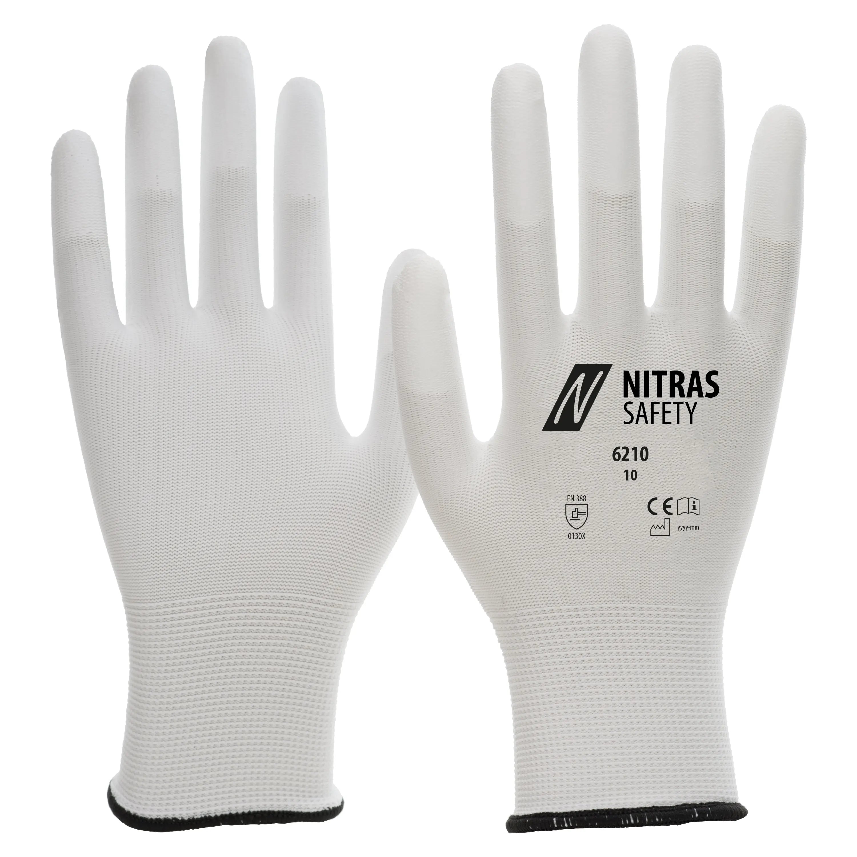 NITRAS Nylonhandschuhe, weiß / weiß, EN 388 - KERA Arbeitsschutz