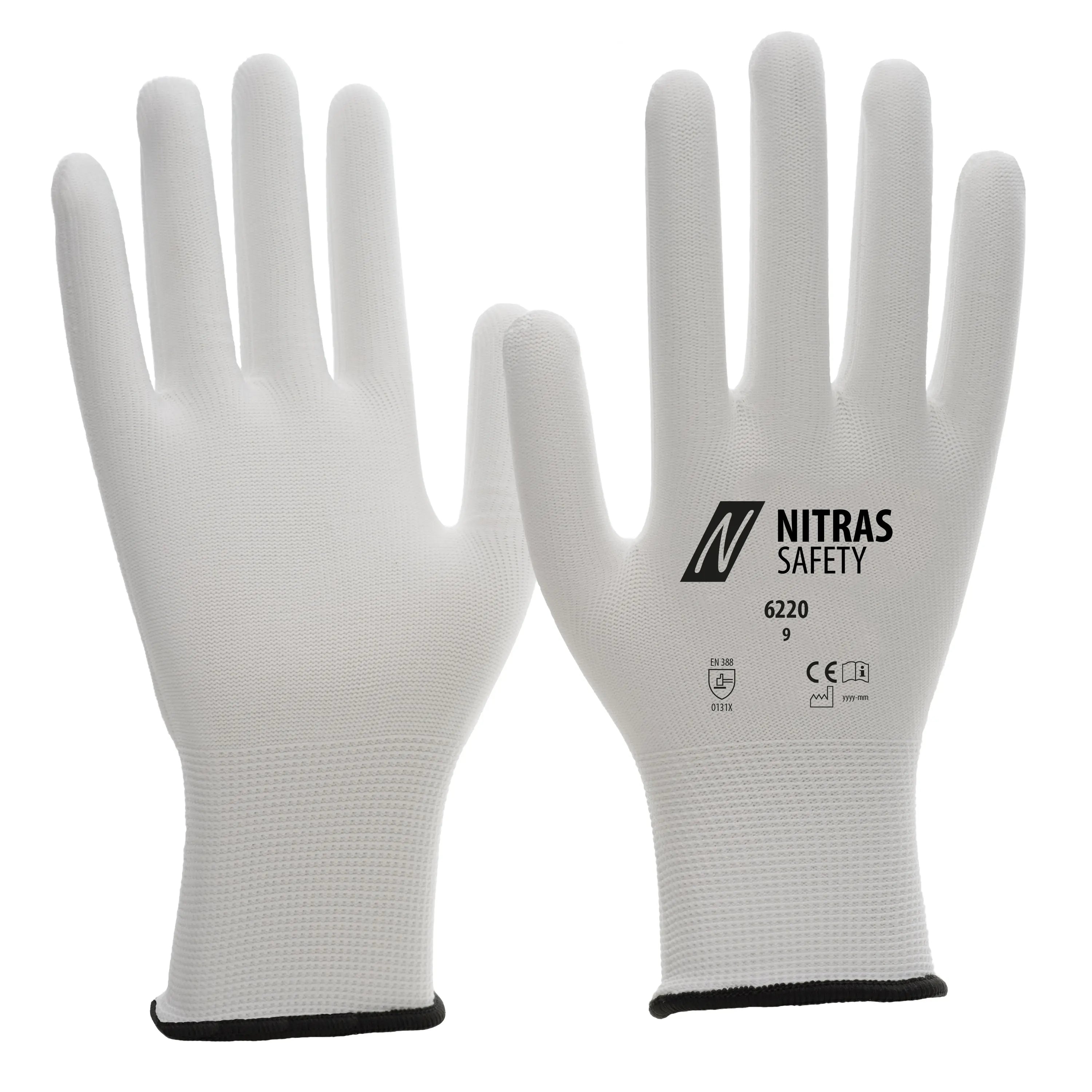 NITRAS Nylonhandschuhe, weiß, EN 388 - KERA Arbeitsschutz