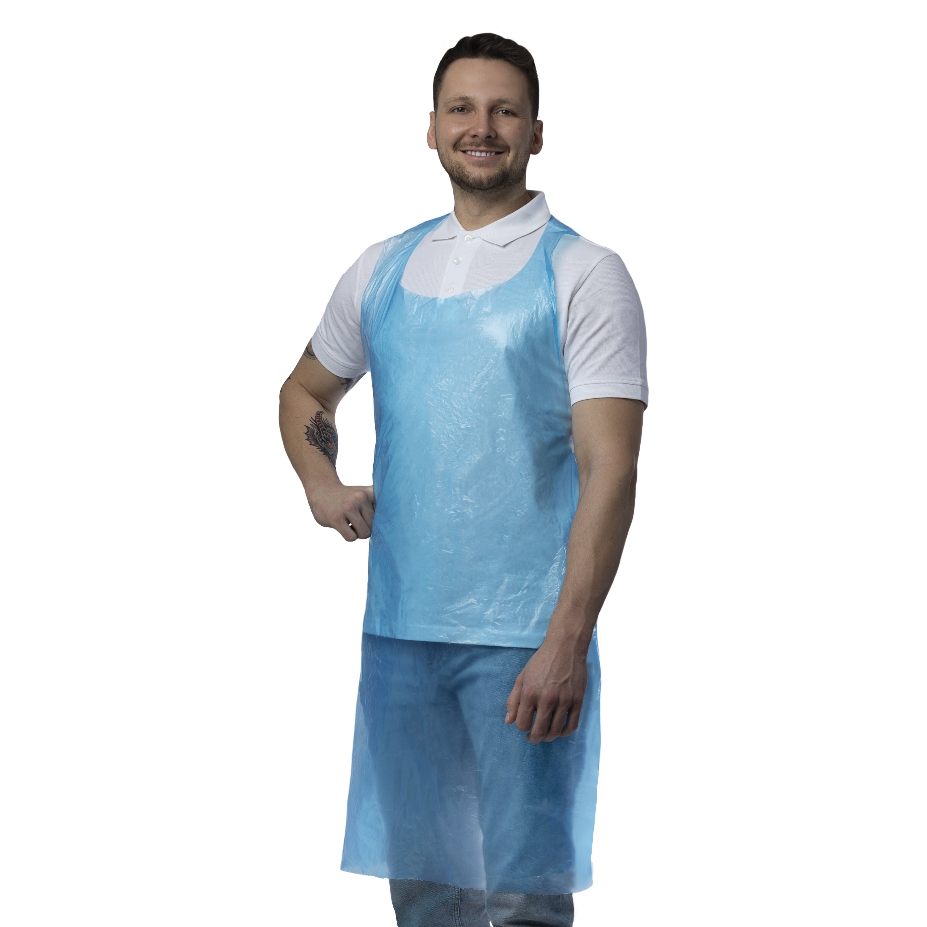 NITRAS PE-Schürze, blau, EN 1186, im Karton 500 Stück 