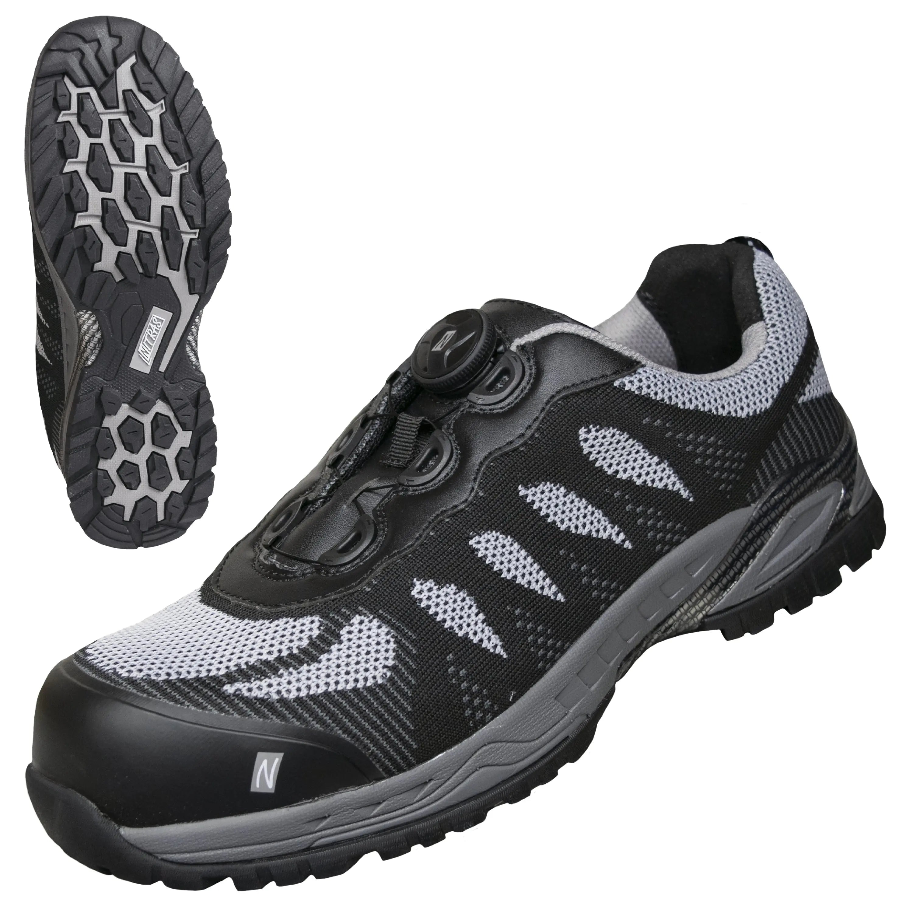 NITRAS PRO STEP FIT, Sicherheitshalbschuhe, schwarz / grau, EN ISO 20345, EN 61340-4-3, DGUV Regel 112-191 - KERA Arbeitsschutz
