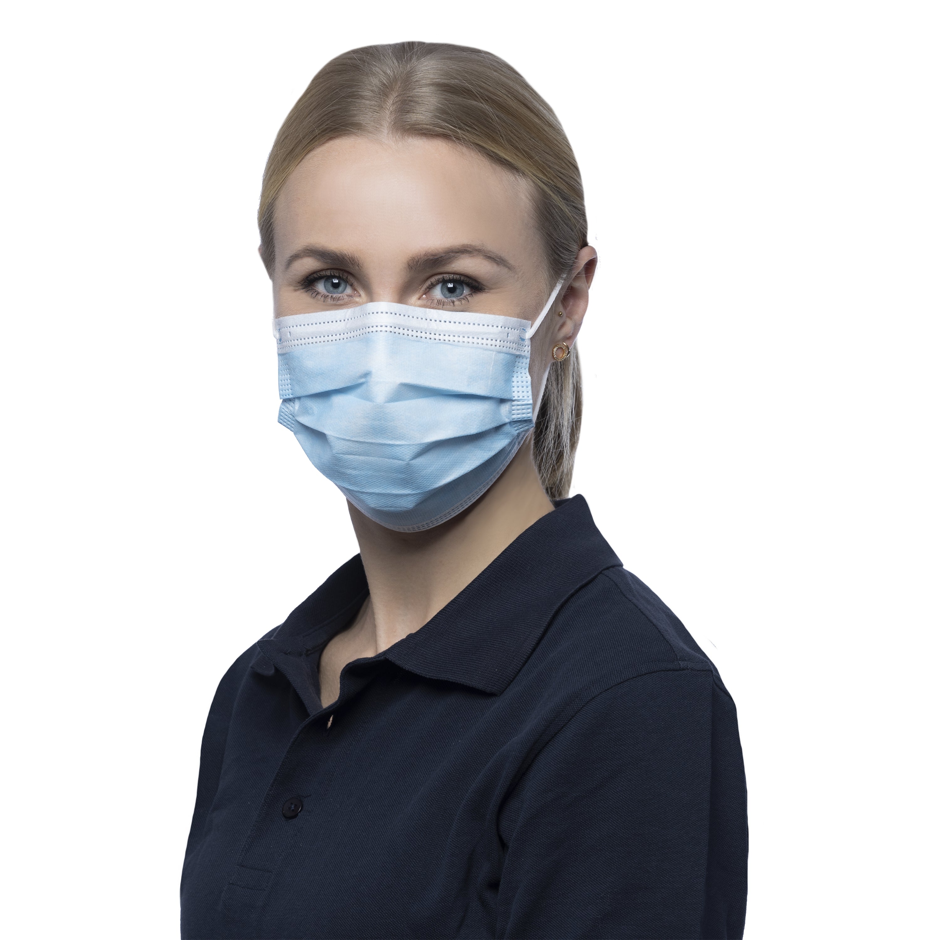 NITRAS SOFT PROTECT, medizinische Gesichtsmaske, hellblau, EN 14683, Box à 50 Stück 