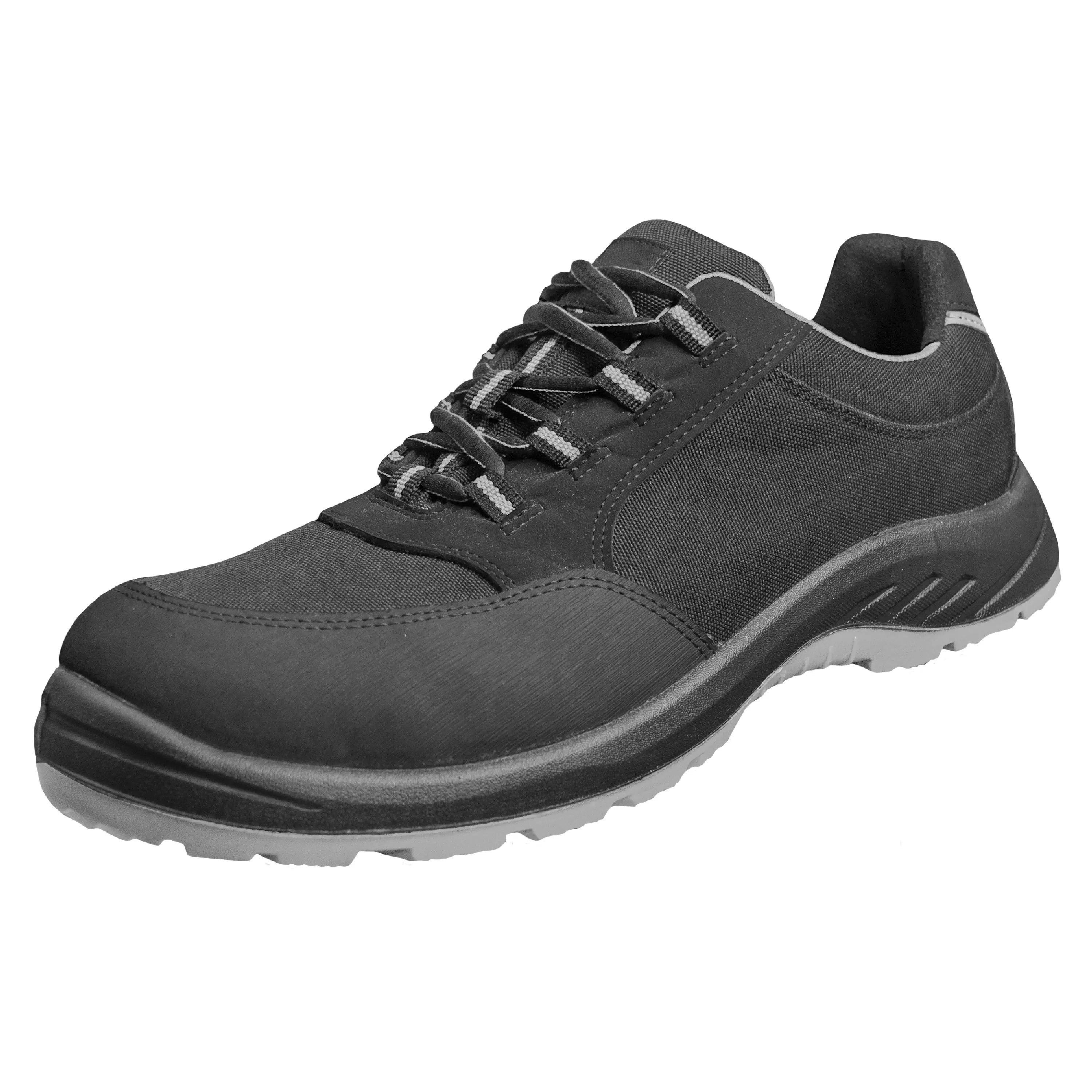 NITRAS SOLID STEP, Sicherheitshalbschuhe, S3S CI FO, strapazierfähiges Textil, schwarz, widerstandsfähige PU / PU-Laufsohle, schwarz / grau (Farbcode: 1012), EN ISO 20345, EN IEC 61340-4-3, DGUV Regel 112-191 - KERA Arbeitsschutz