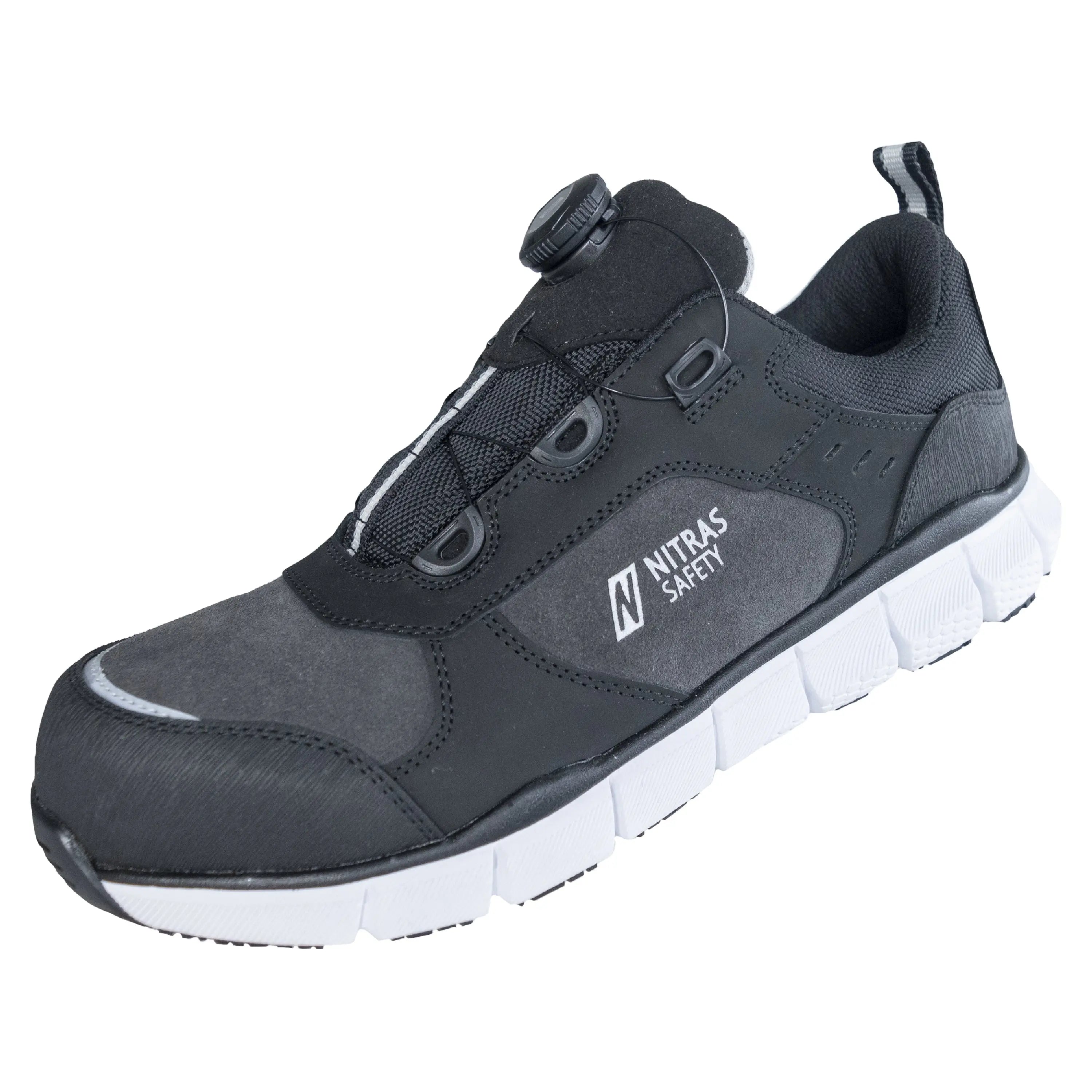 NITRAS SONIC STEP FIT, S3S FO HRO SC SR Sicherheitshalbschuhe, grau / schwarz, EN ISO 20345, EN IEC 61340-4-3, DGUV Regel 112-191 - KERA Arbeitsschutz