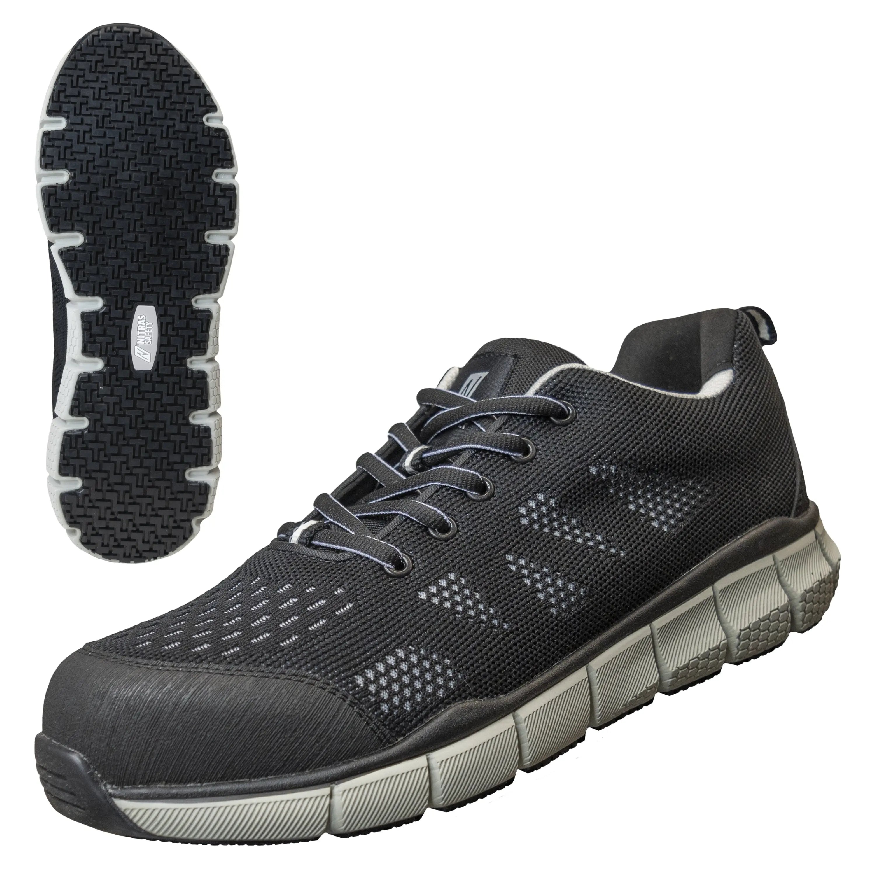 NITRAS SONIC STEP, Sicherheitshalbschuhe, S1P, strapazierfähiges Textil, schwarz / grau, widerstandsfähige EVA / Nitril-Laufsohle, schwarz / grau (Farbcode: 1012), EN ISO 20345, EN IEC 61340-4-3, DGUV Regel 112-191 - KERA Arbeitsschutz