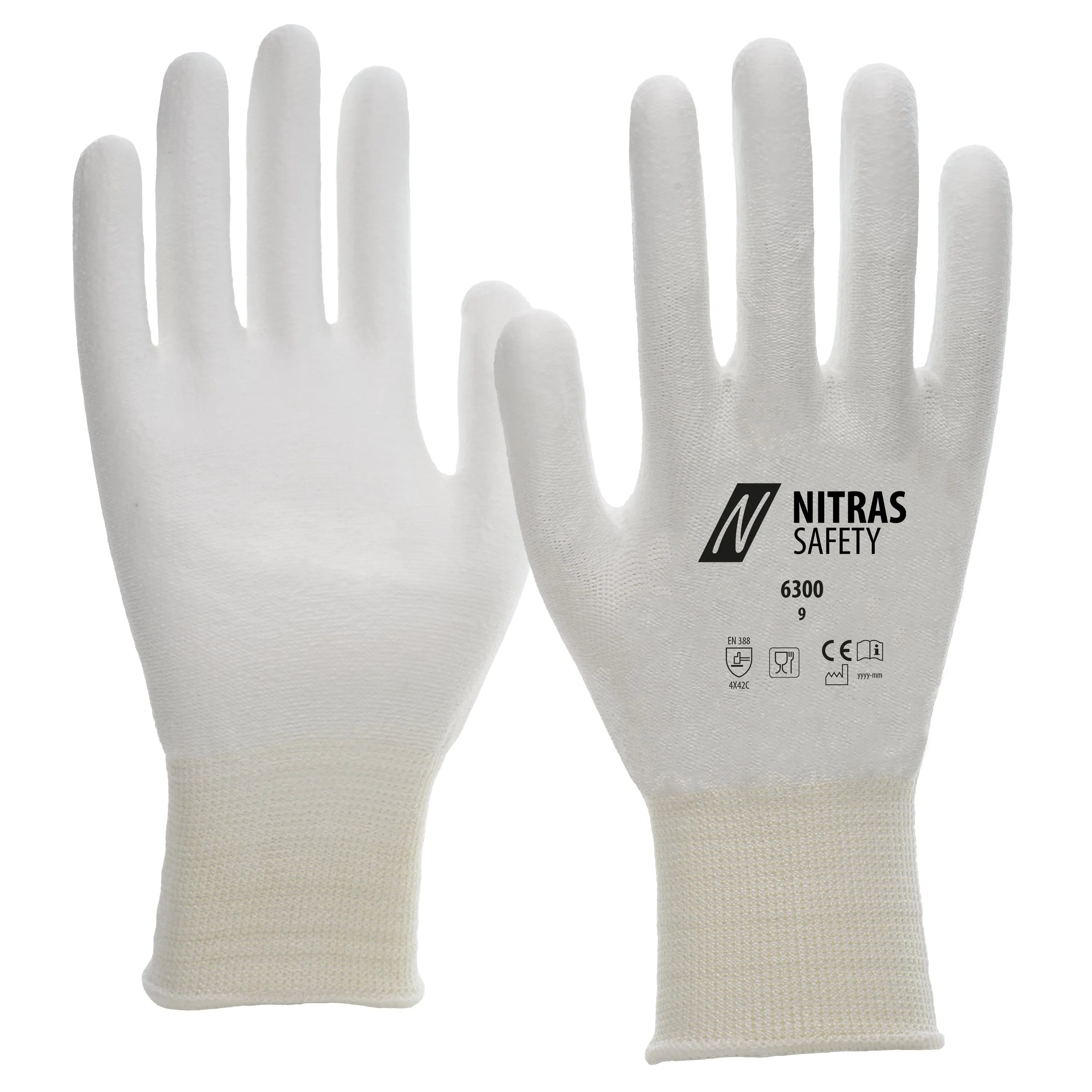 NITRAS Schnittschutzhandschuhe, weiß, EN 388 - KERA Arbeitsschutz