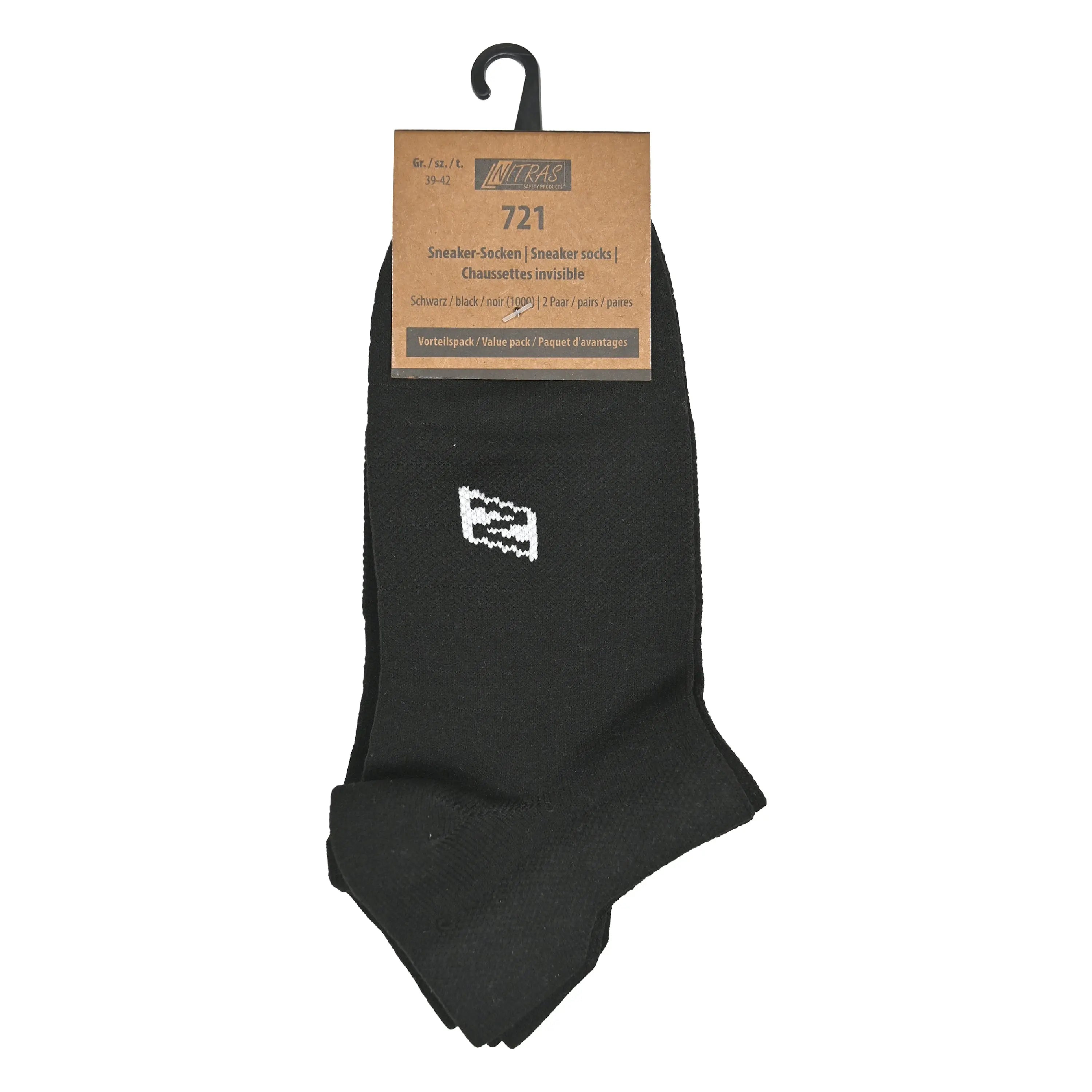 NITRAS Sneaker-Socken, schwarz, OEKO-TEX - KERA Arbeitsschutz