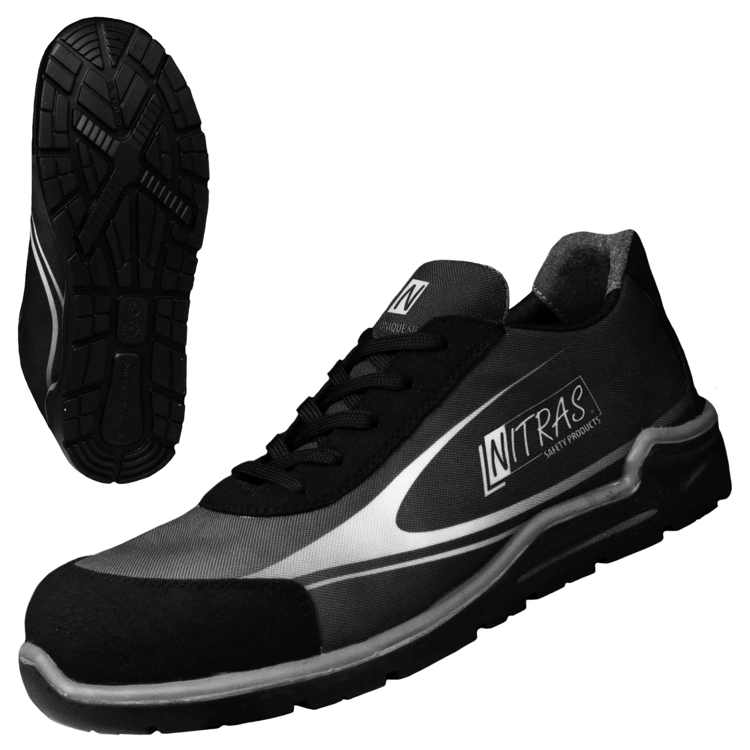 NITRAS UNIQUE STEP , S3 Sicherheitshalbschuhe, anthrazit, EN ISO 20345, DGUV Regel 112-191 - KERA Arbeitsschutz