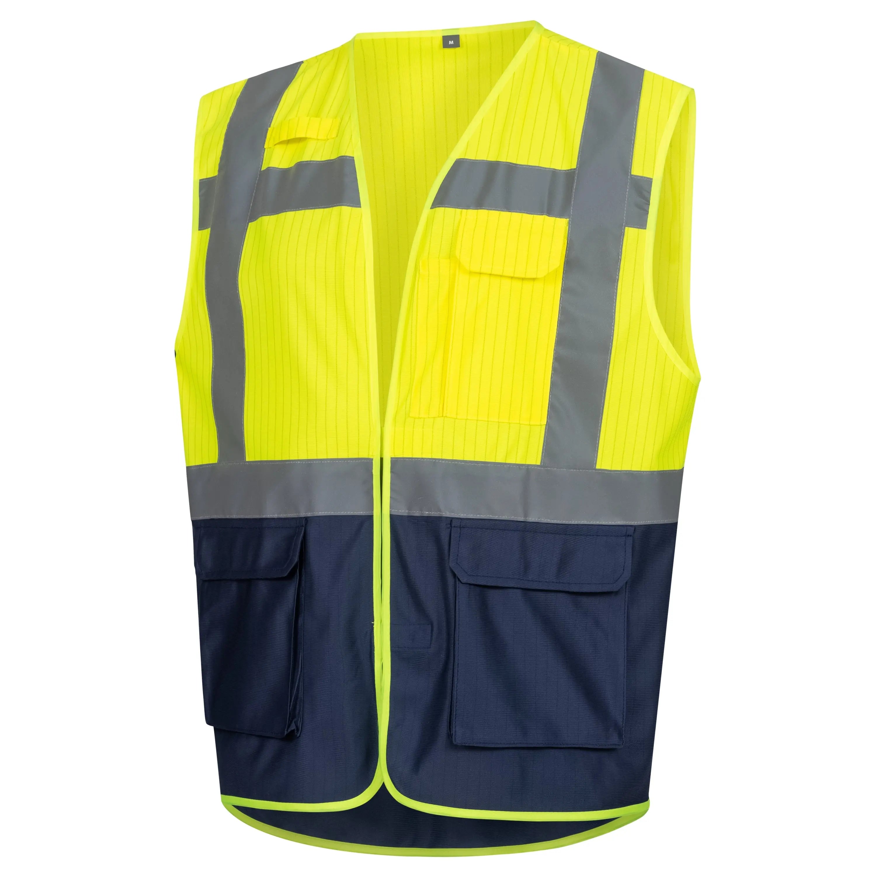 NITRAS Warn-Weste, neongelb/marineblau, EN ISO 13688, EN ISO 20471, EN 1149 - KERA Arbeitsschutz