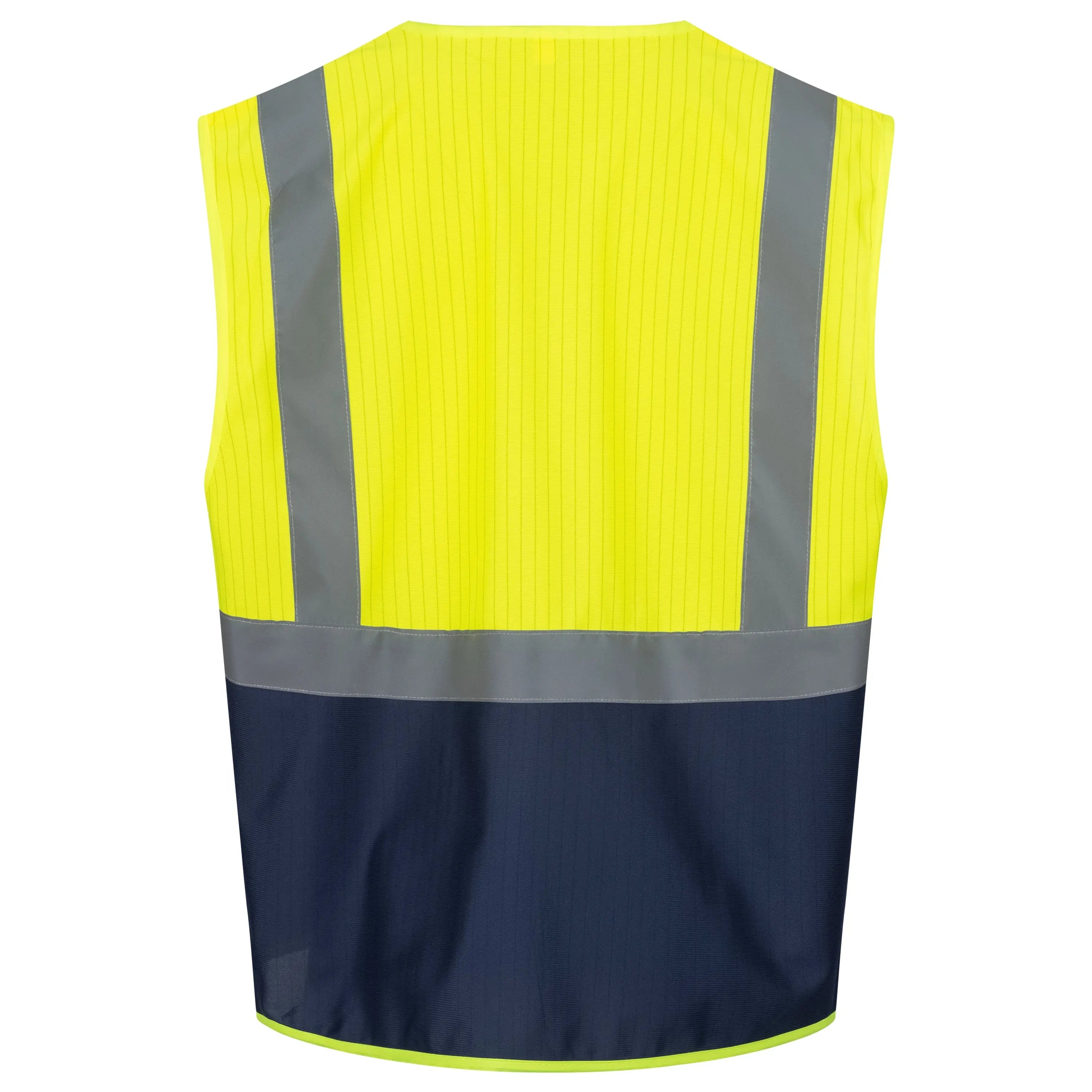 NITRAS Warn-Weste, neongelb/marineblau, EN ISO 13688, EN ISO 20471, EN 1149 - KERA Arbeitsschutz