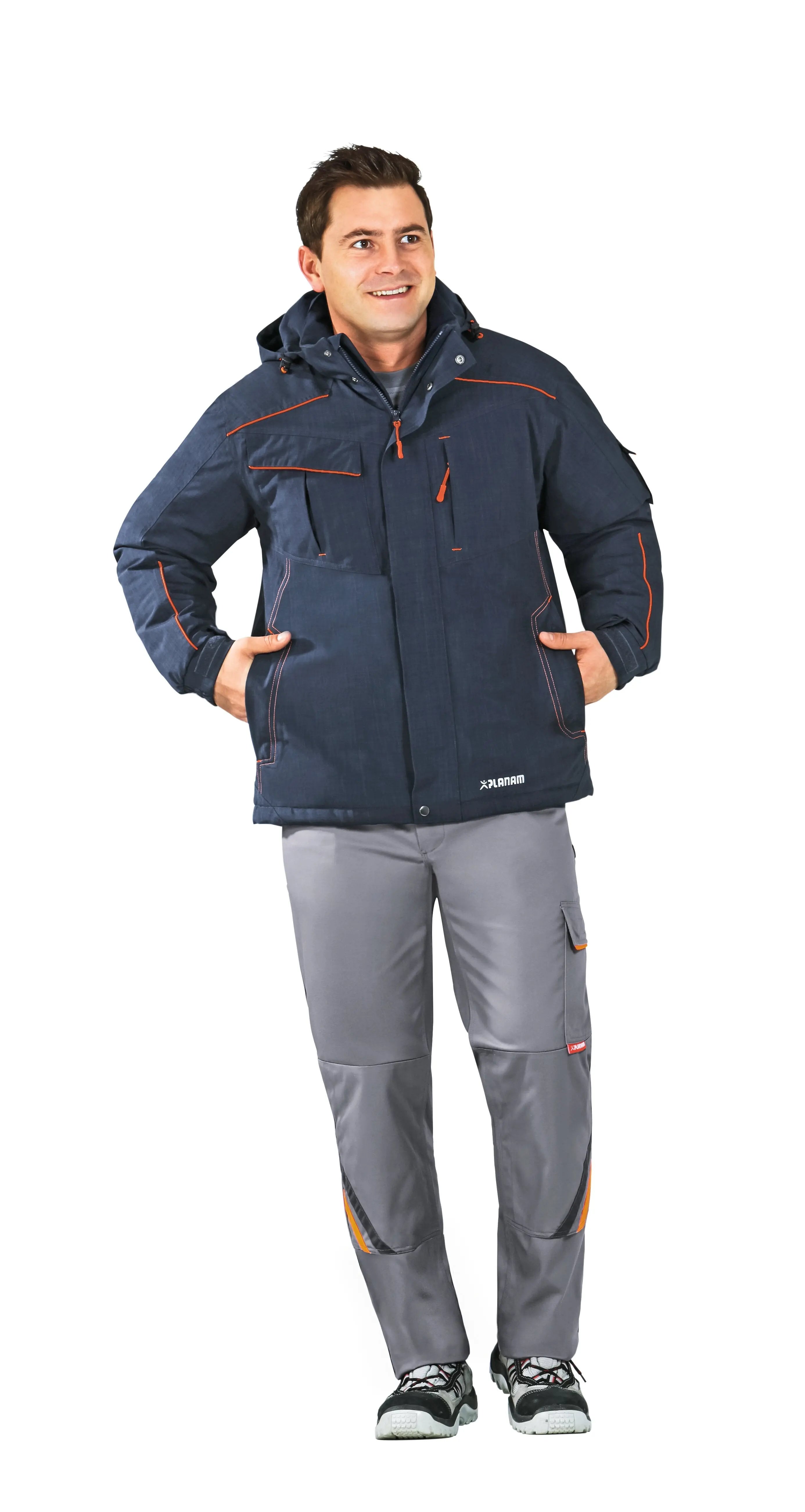 Neon Jacke Herren Winter Planam grau - KERA Arbeitsschutz