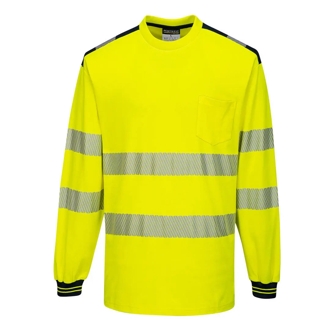 PW3 Warnschutz Cotton Comfort T-Shirt, langarm  T185 - KERA Arbeitsschutz