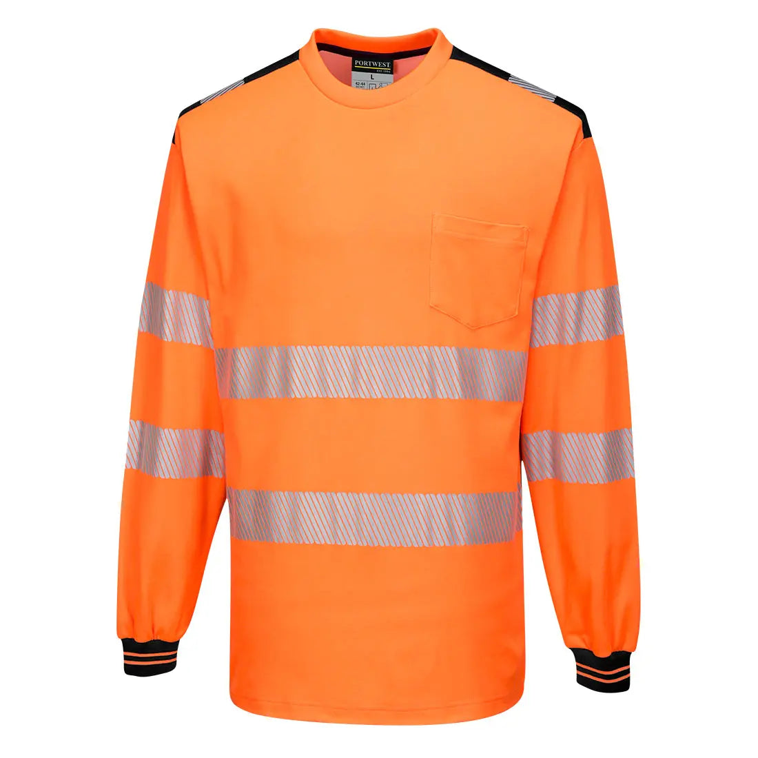 PW3 Warnschutz Cotton Comfort T-Shirt, langarm  T185 - KERA Arbeitsschutz