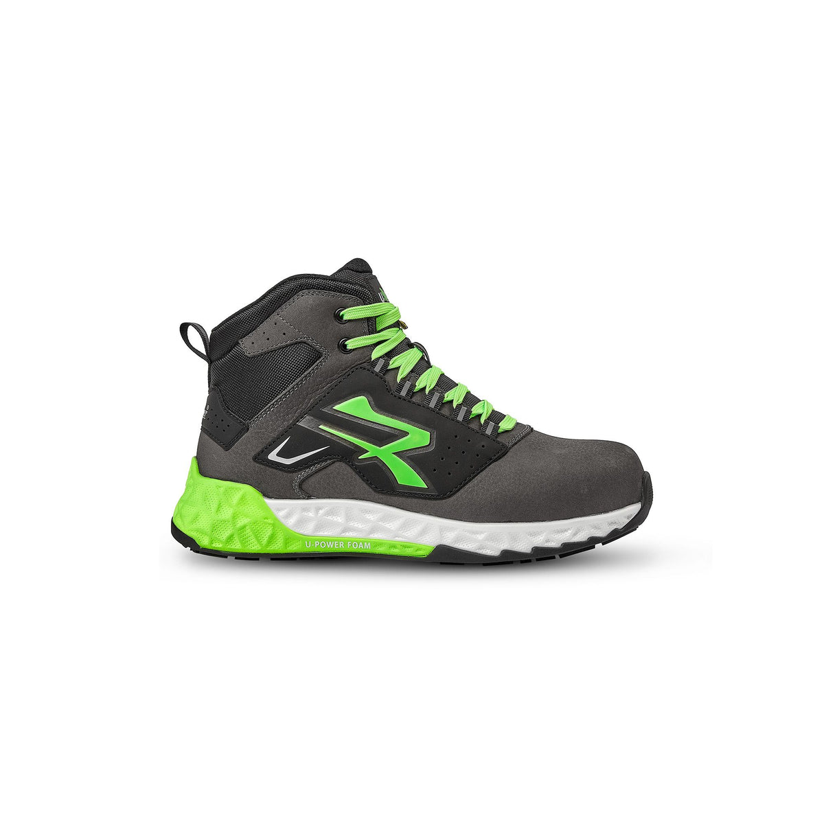 U-Power Sicherheitshochschuhe S3S ROB ESD GREY / VERDE FLUO