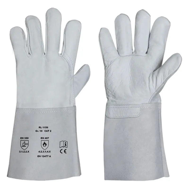 Schweißer | Rindnarbenlederhandschuh | gekederte Nähte 