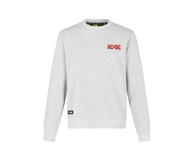 Pullover mit Rundhalsausschnitt Hellgrau AC/DC ACDC CREWNECK 