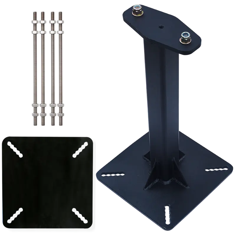 Set starrer Pfosten (HÃ¶he 500 mm) aus verzinktem Stahl mit Gegenplatte fÃ¼r horizontale Kabelsicherung KS 4000