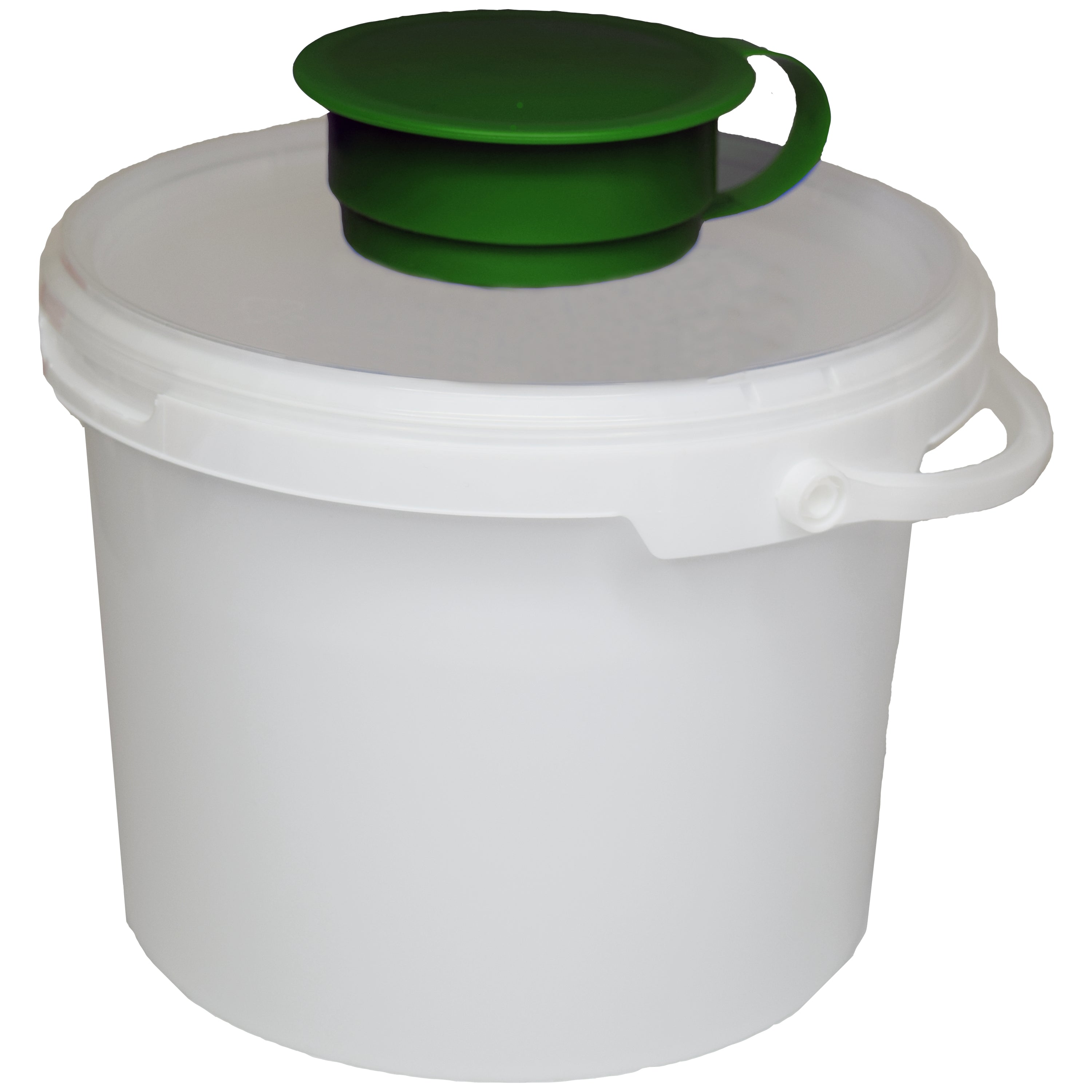 Spendereimer, weiß / grün 