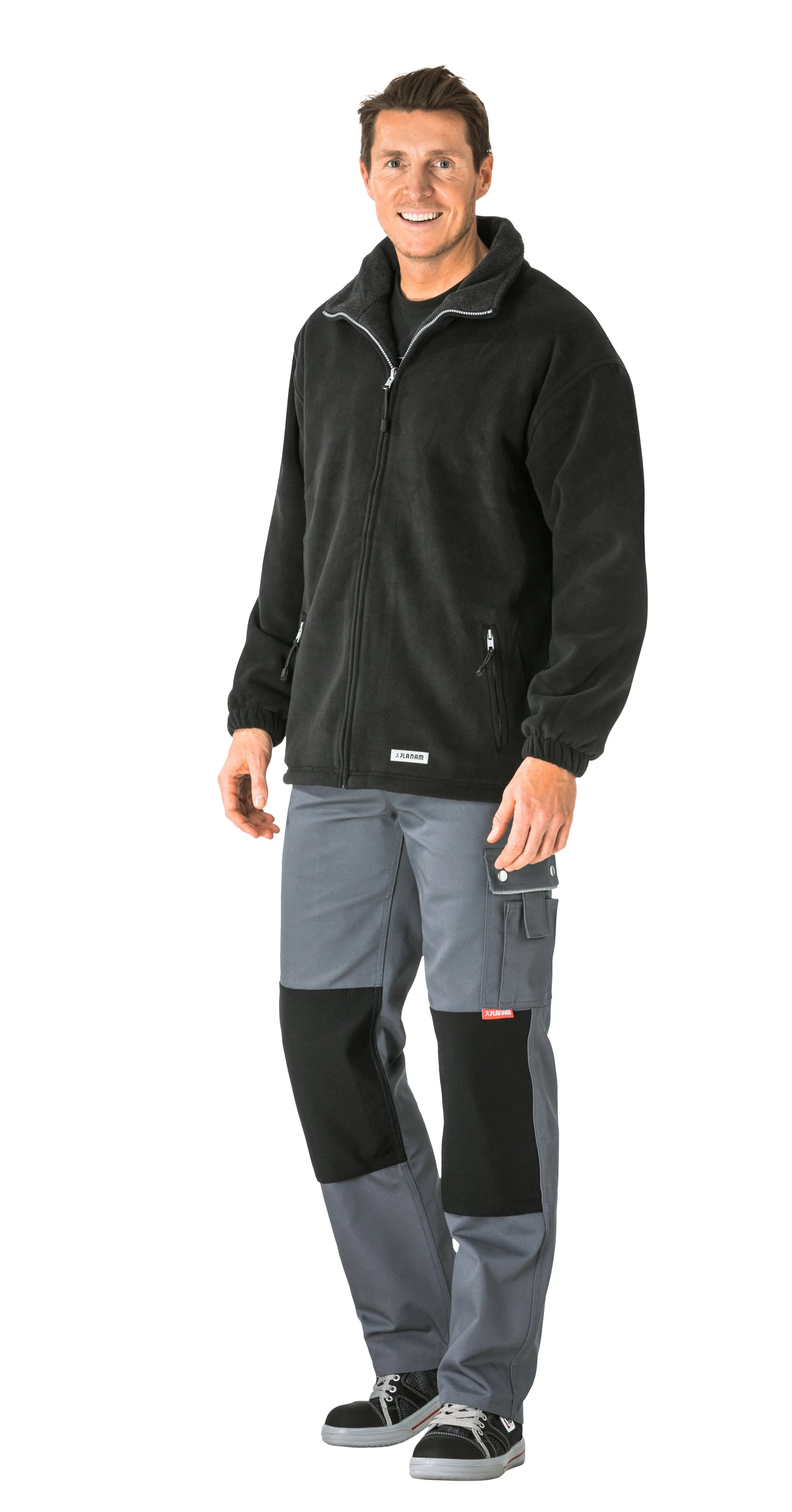 Stream Fleecejacke Herren Ganzjährig Planam schwarz - KERA Arbeitsschutz