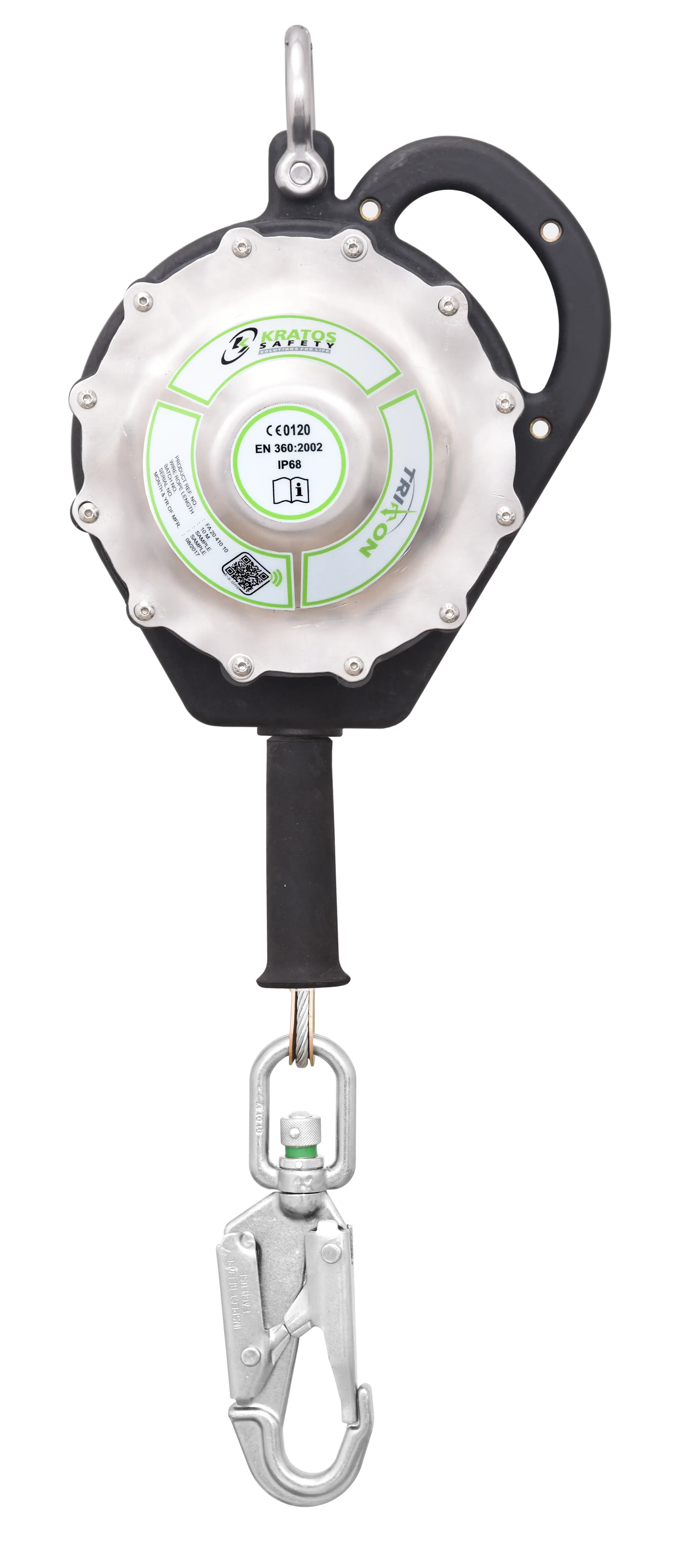 TRITON, dicht Höhensicherungsgerät mit automatischem Rückzug, Edelstahldrahtseil10 m 