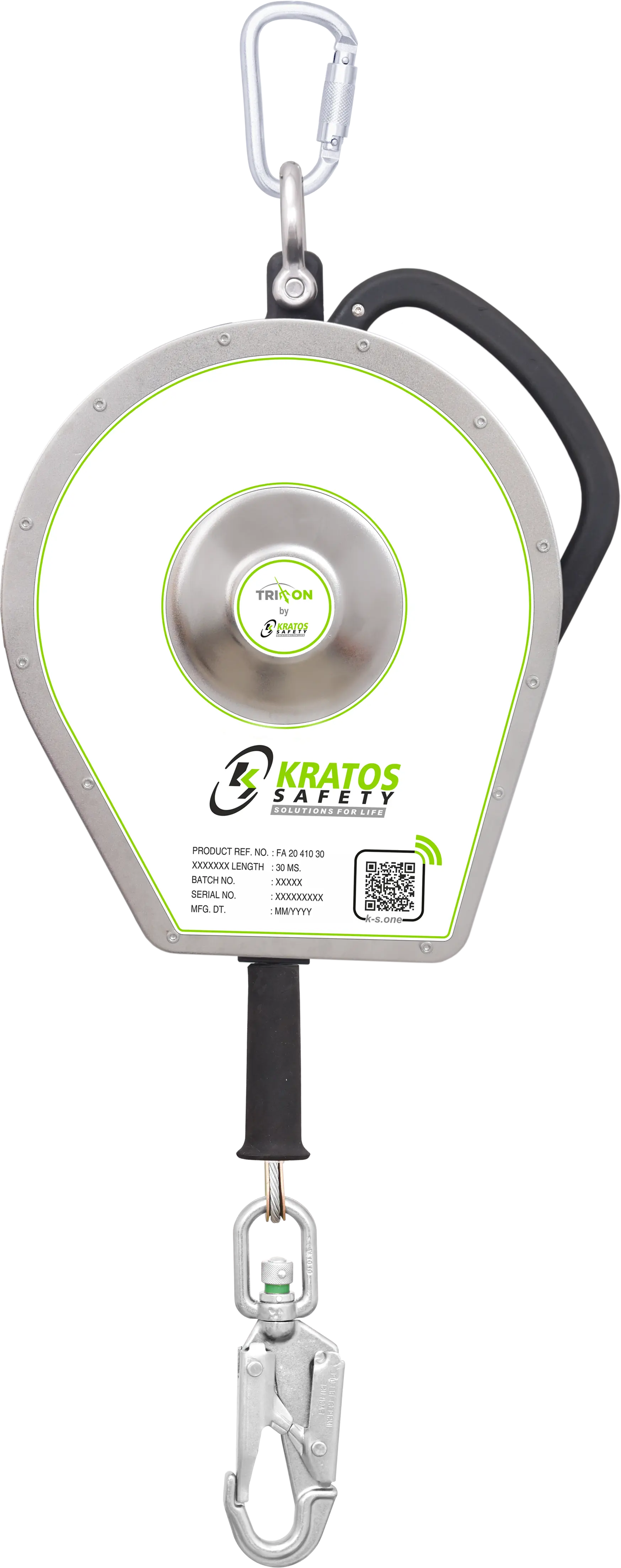 TRITON, dicht HÃ¶hensicherungsgerÃ¤t mit automatischem RÃ¼ckzug, Edelstahldrahtseil30 m