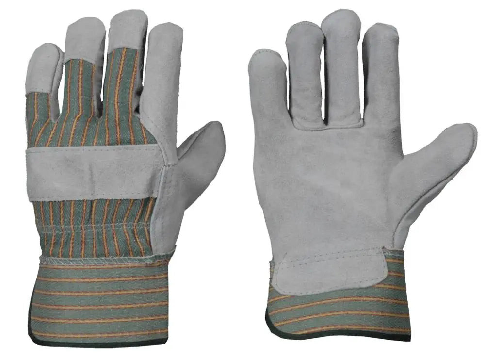 Tiger® | Rindkernspaltlederhandschuh | gummierte Stulpe 