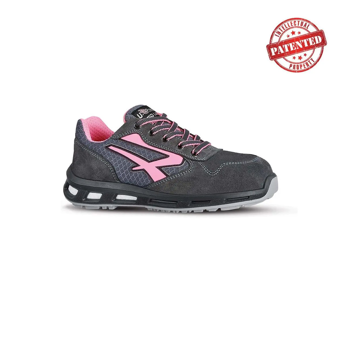 U-Power Sicherheitshalbschuhe S1PS CHERRY s ESD GREY / PINK FLUO 