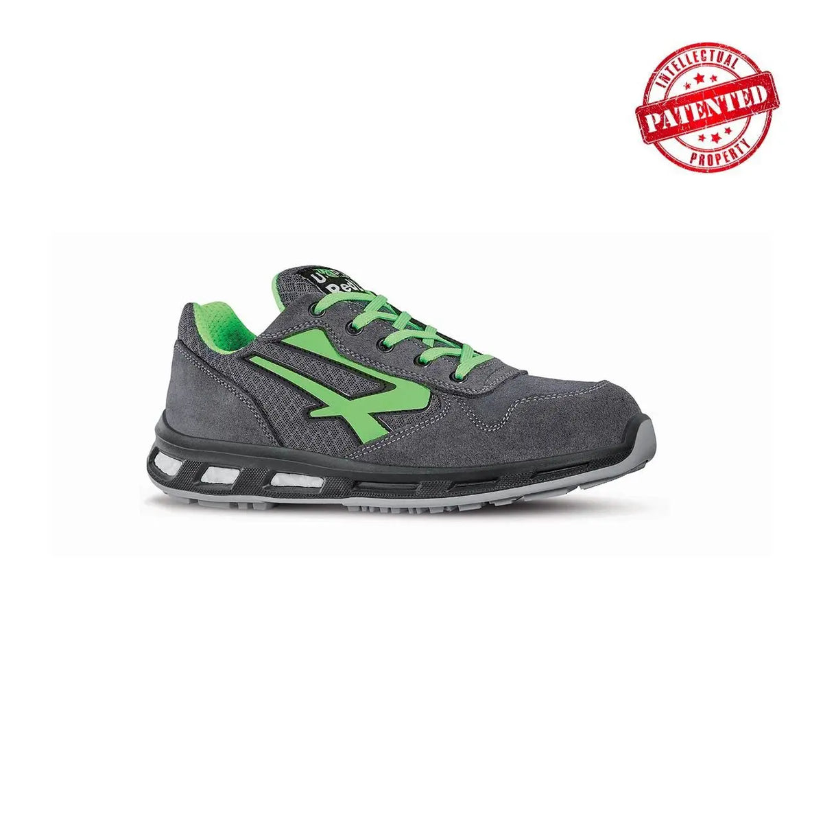 U-Power Sicherheitshalbschuhe S1PS POINT s ESD GREY / VERDE FLUO 